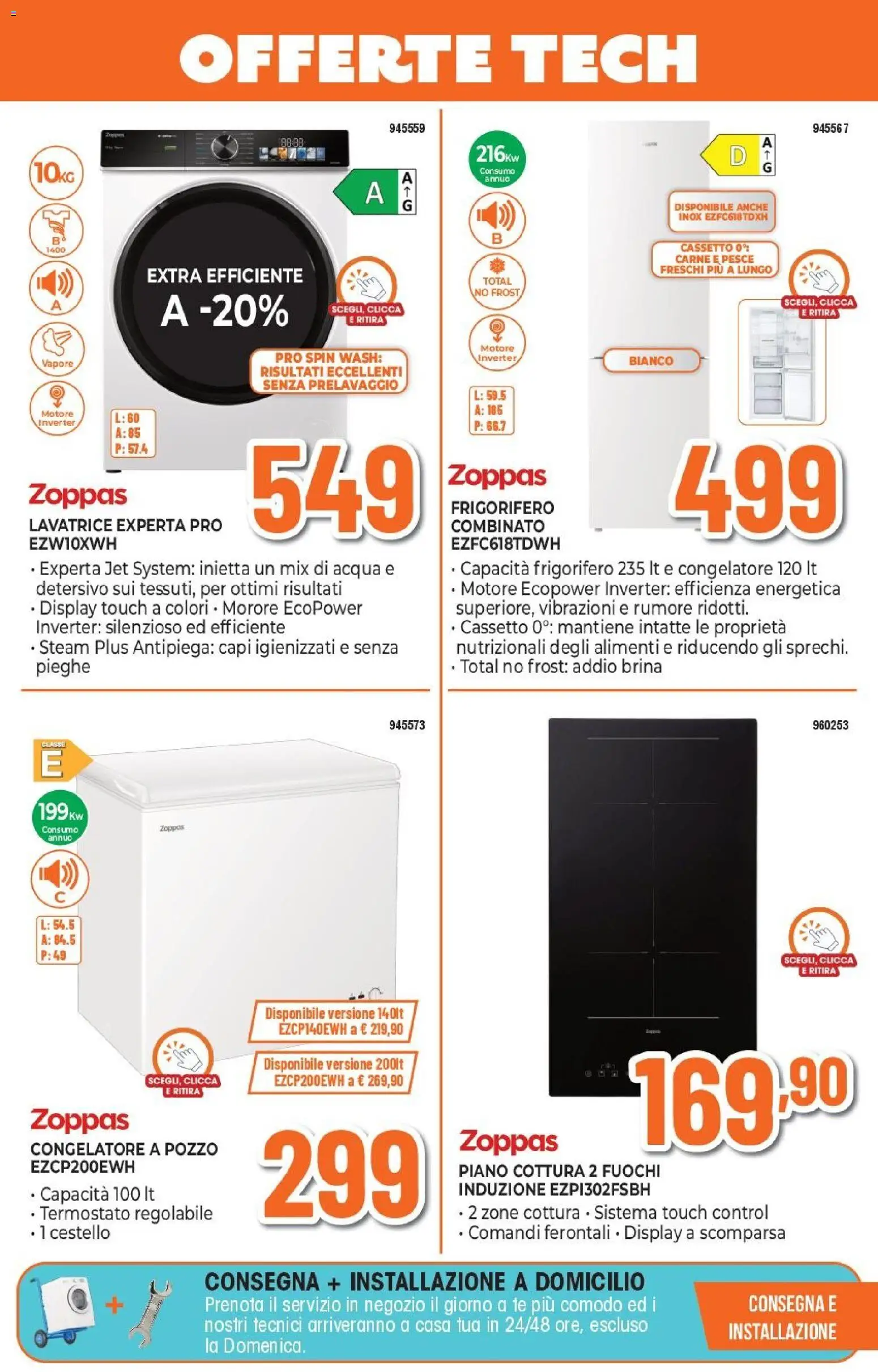 Volantino Expert del 04.06.2026 | Pagina: 26 | Prodotti: Acqua, Piano cottura, Congelatore, Frigorifero combinato