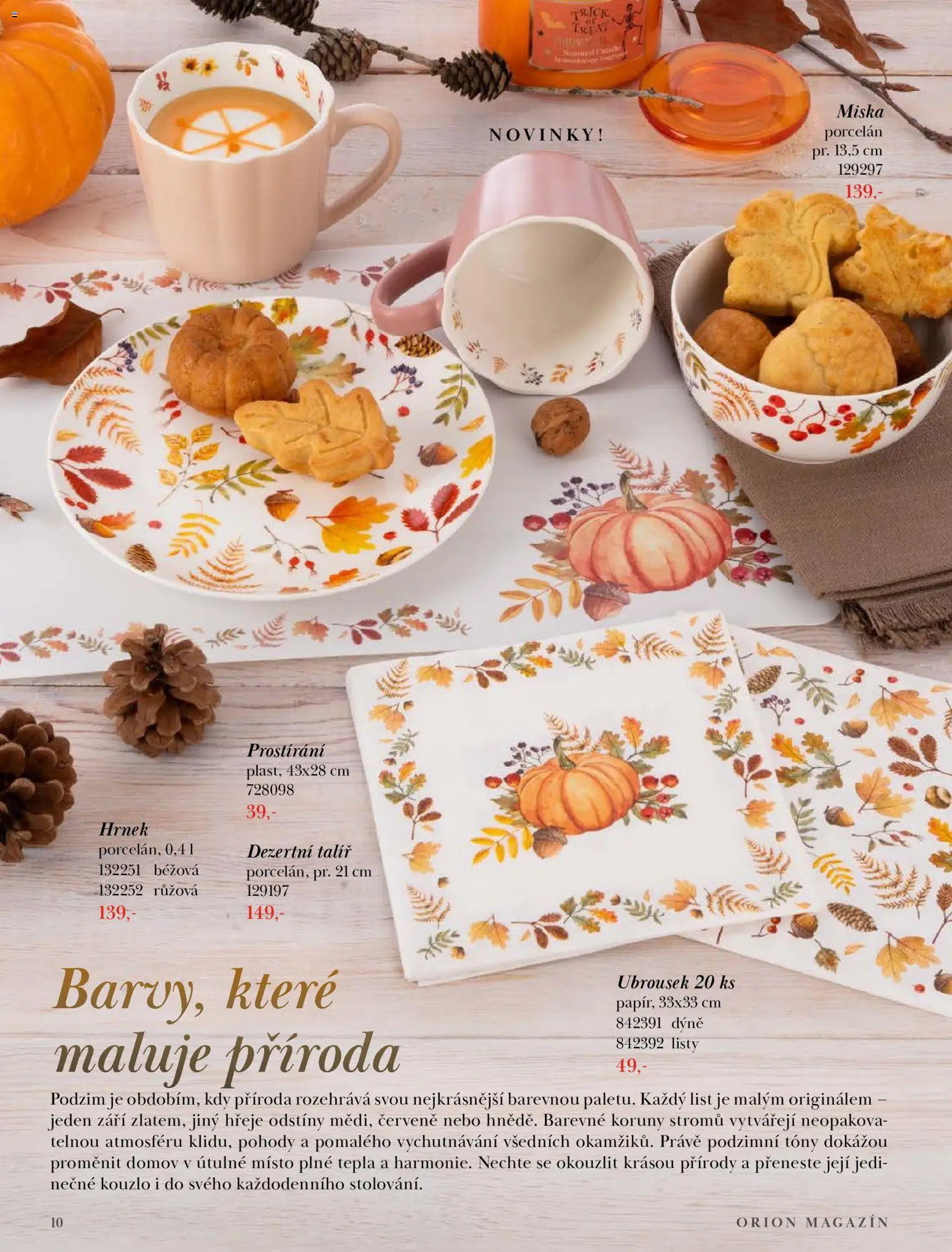 Orion katalog - Podzim/zima 2026/2027 od 22.09.2026 | Strana: 10 | Produkty: Hrnek, Miska, Talíř, Dýně