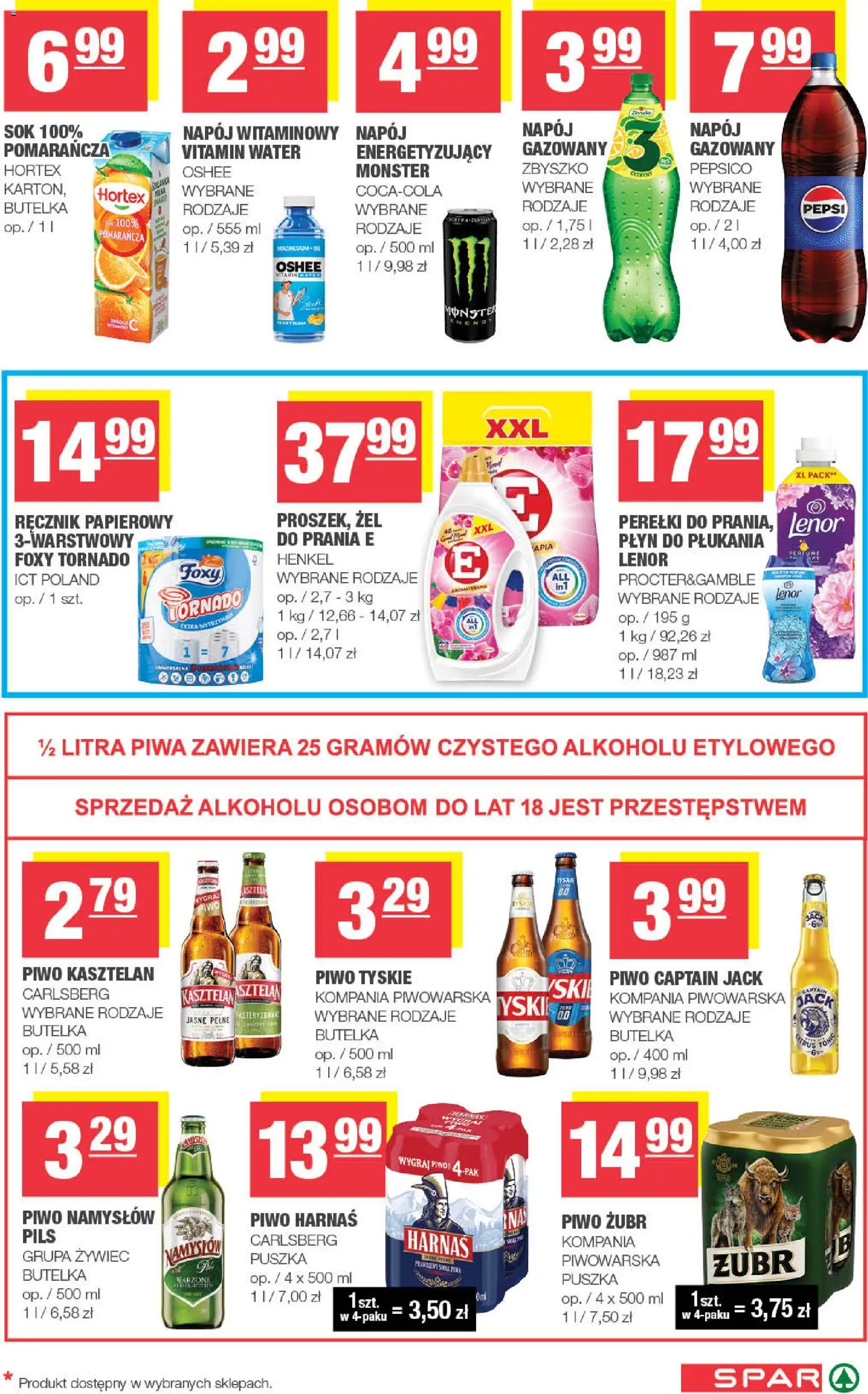 Spar gazetka od 21.10.2026 | Strona: 7 | Produkty: Piwo tyskie, Pepsi, Carlsberg, Tyskie