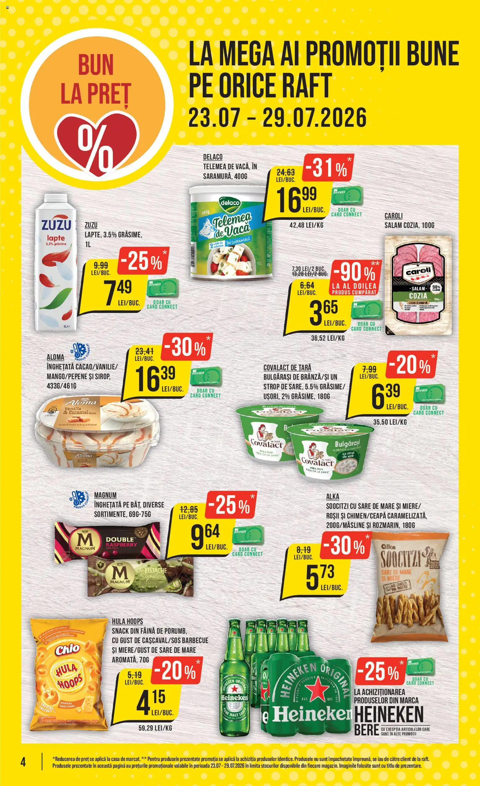Noul catalog Mega Image – valabil de la 23.07.2026 | Pagină: 4 | Produse: Miere, Aplică, Lapte, Făină