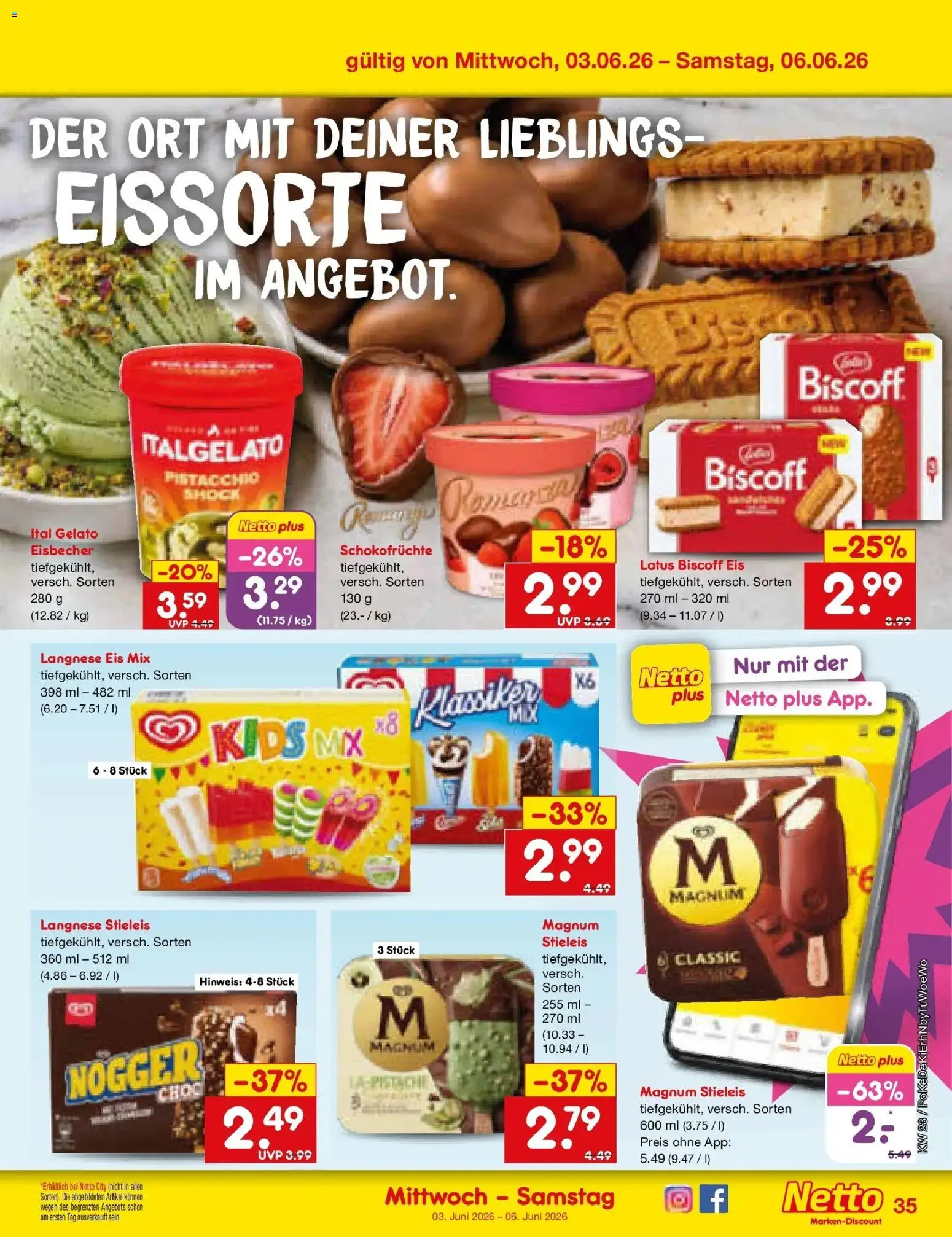 Netto Marken-Discount Prospekt Lahr-Langenwinkel – gültig ab 01.06.2026 | Seite: 49 | Produkte: Langnese, Eis