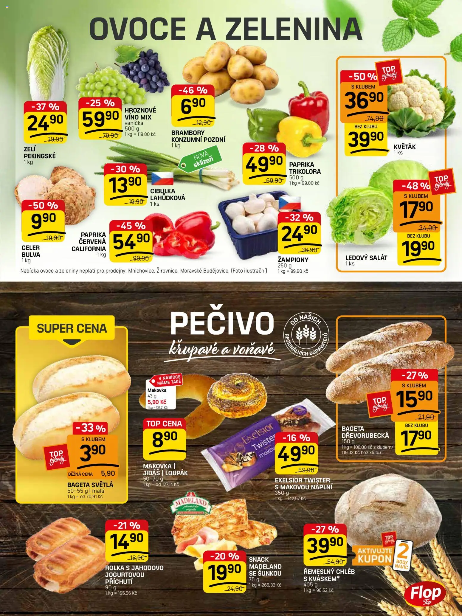 Flop leták - FlopTop od 27.05.2026 | Strana: 3 | Produkty: Hroznové víno, Celer, Bageta, Ledový salát