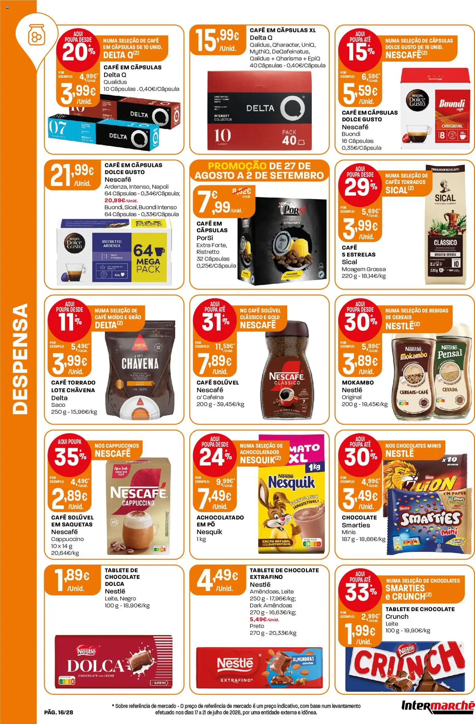 Intermarché Folheto Contact │ válido de 27/08/2026 | Página: 16 | Produtos: Pó, Bebidas, Café, Saquetas