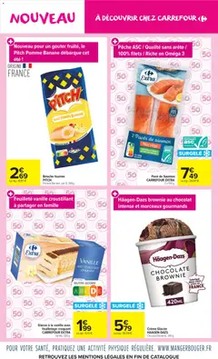 Carrefour Market - Prévisualisation de Carrefour Market Les nouveautés de juillet valide à partir de 07/07/2026 | Page: 4 | Produits: Pavé de saumon, Pêche, Chocolat, Crème