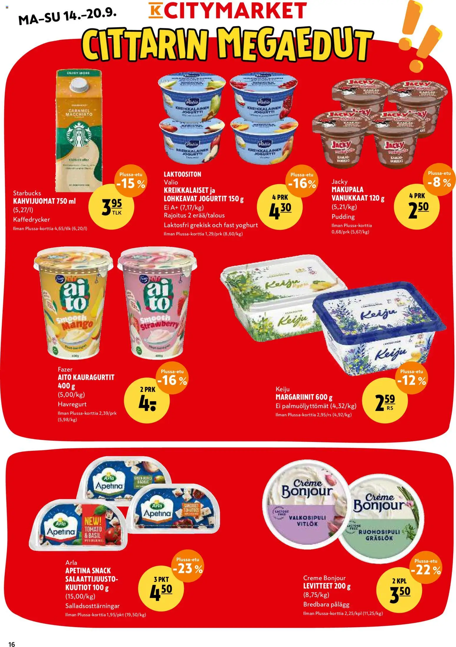 K-Citymarket tarjoukset – voimassa 14/09/2026 alkaen | Sivu: 16