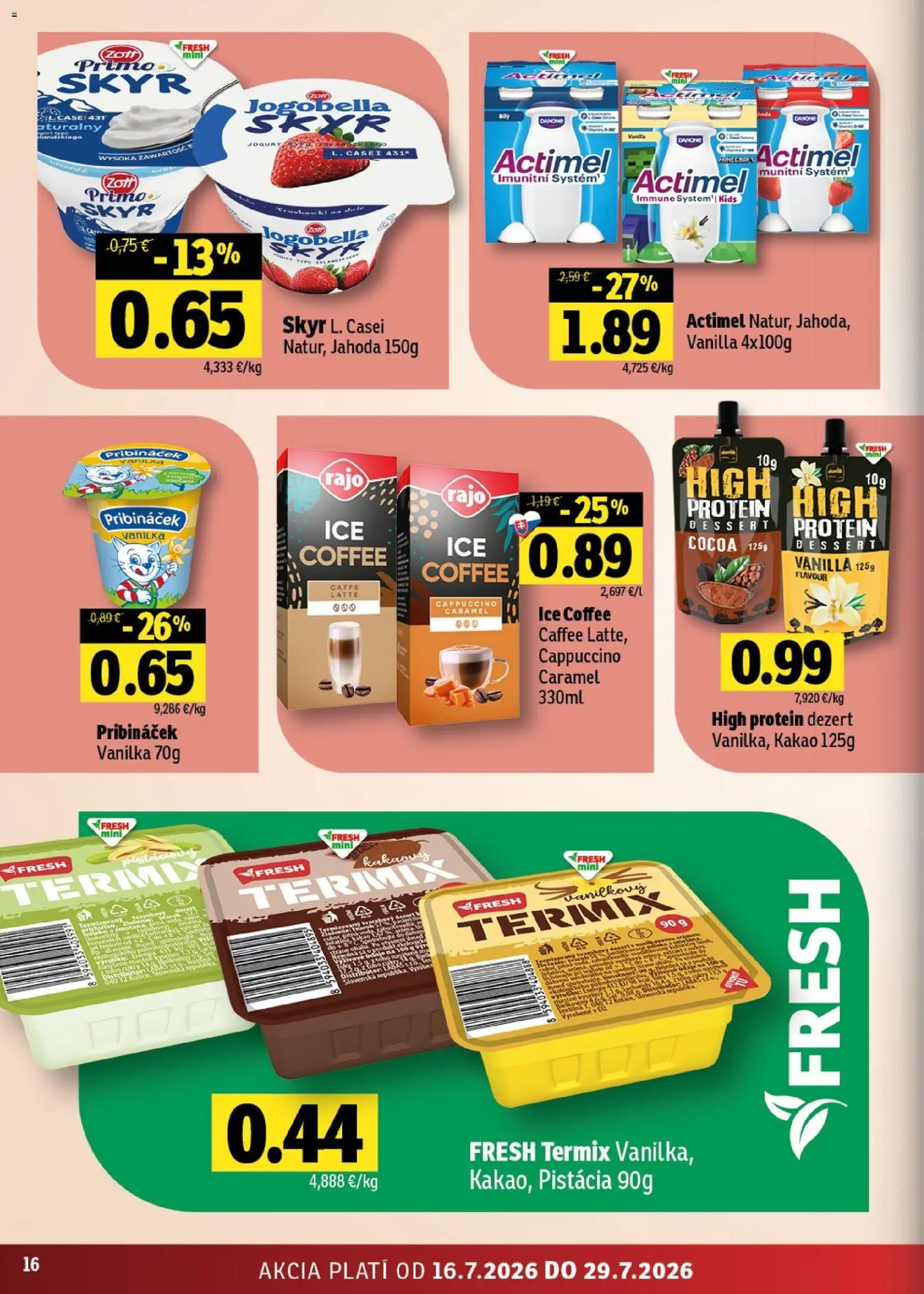 Nové Fresh akcie – leták je platný od 16.07.2026 | Strana: 16