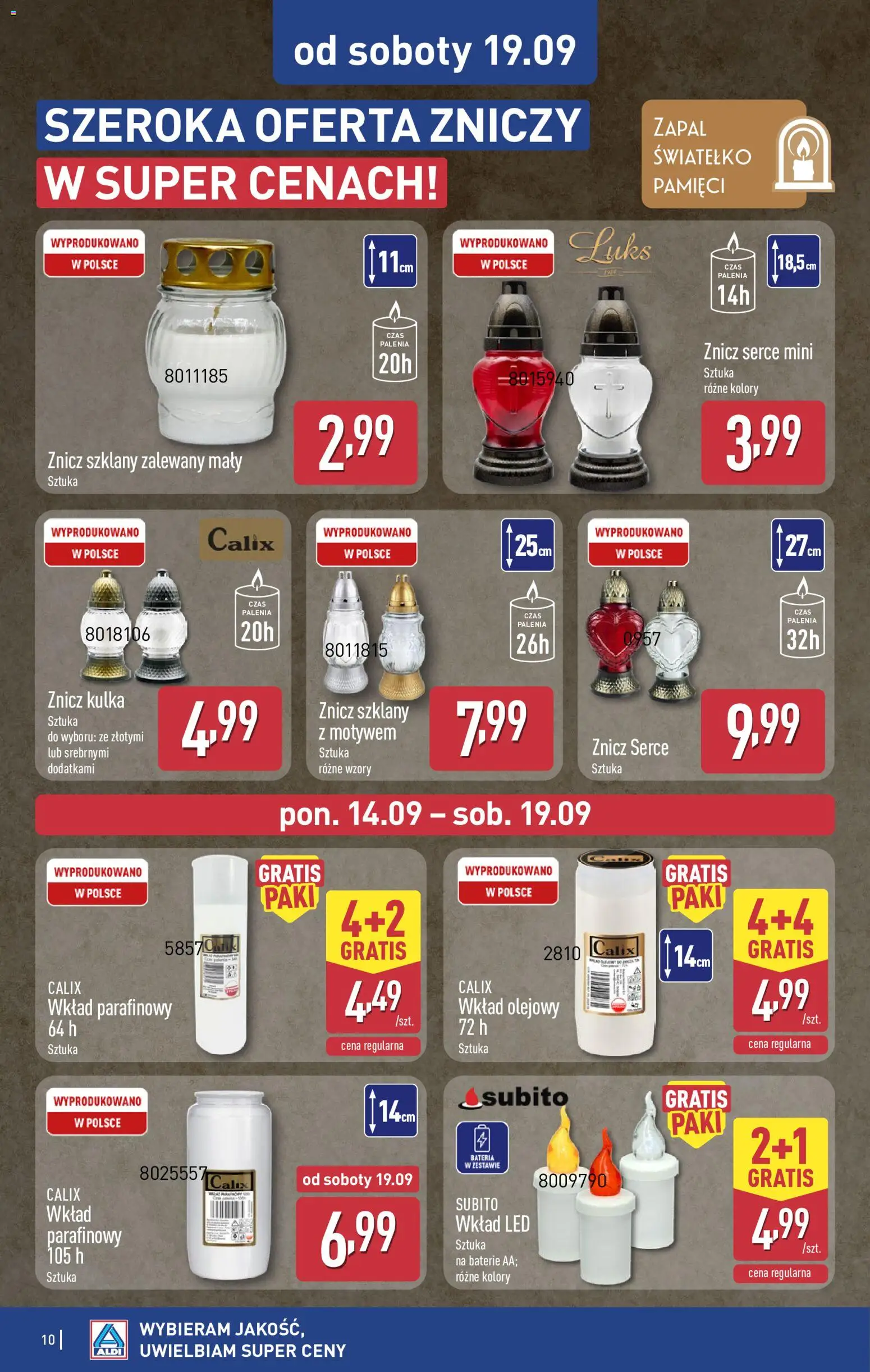 Aldi gazetka - Hity od Środy i od Soboty od 16.09.2026 | Strona: 10 | Produkty: Baterie, Bateria