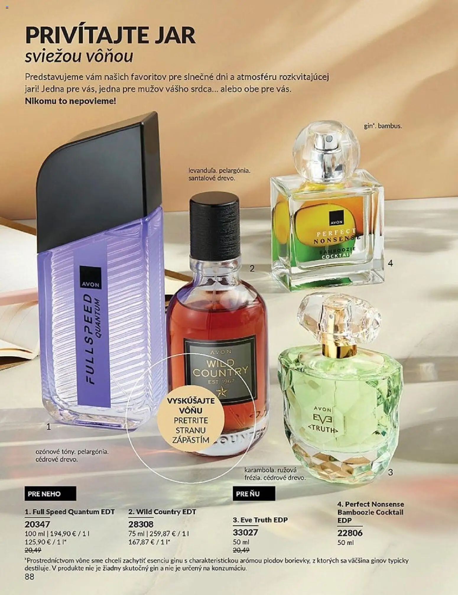 Nové Avon akcie – leták je platný od 01.03.2026 | Strana: 88 | Produkty: Gin, Jar