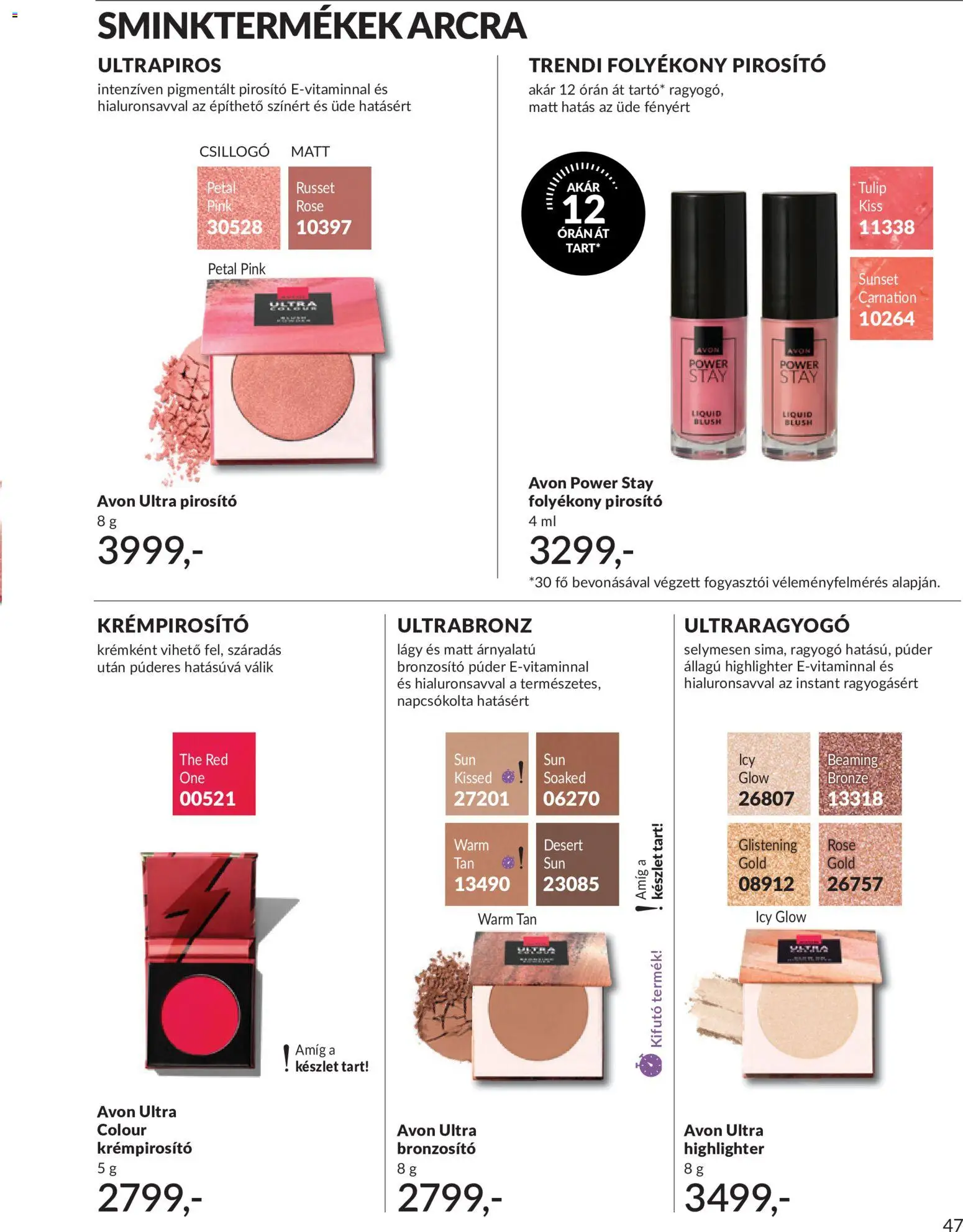 Avon akciós ujság - amely érvényes a következő dátumtól: 01.06.2026 | Oldal: 65 | Termékek: Púder, Bronzosító, Pirosító