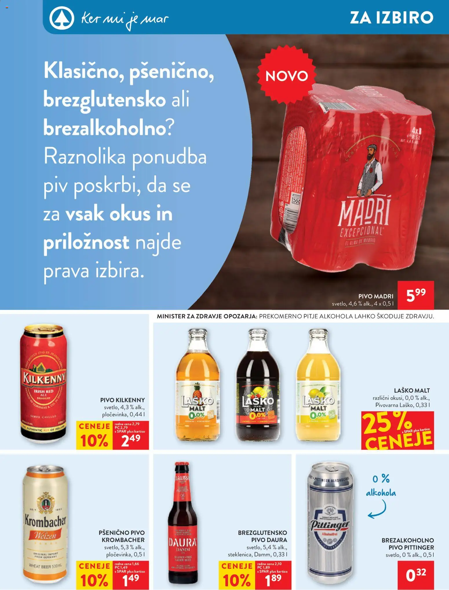 Novi Spar katalog ponudbe – veljaven od 12.08.2026 | Stran: 34 | Izdelki: Pivo