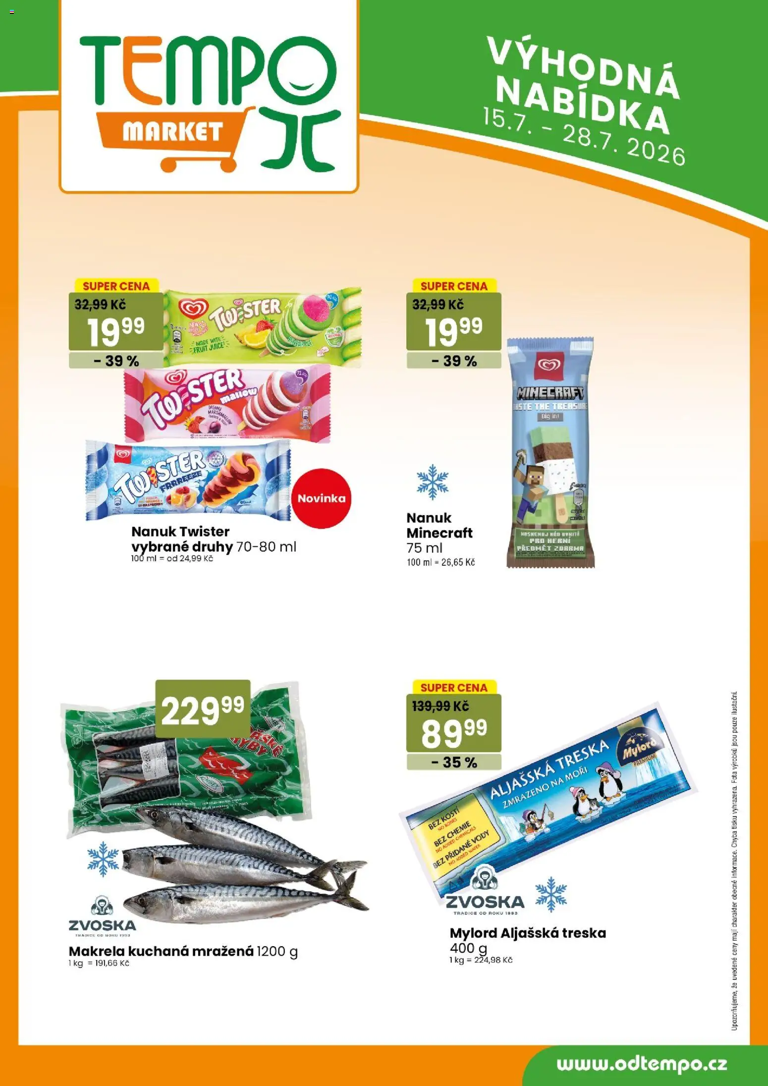 Tempo leták od 15.07.2026 | Strana: 11 | Produkty: Marshmallow, Aljašská treska, Nanuk Twister, Makrela