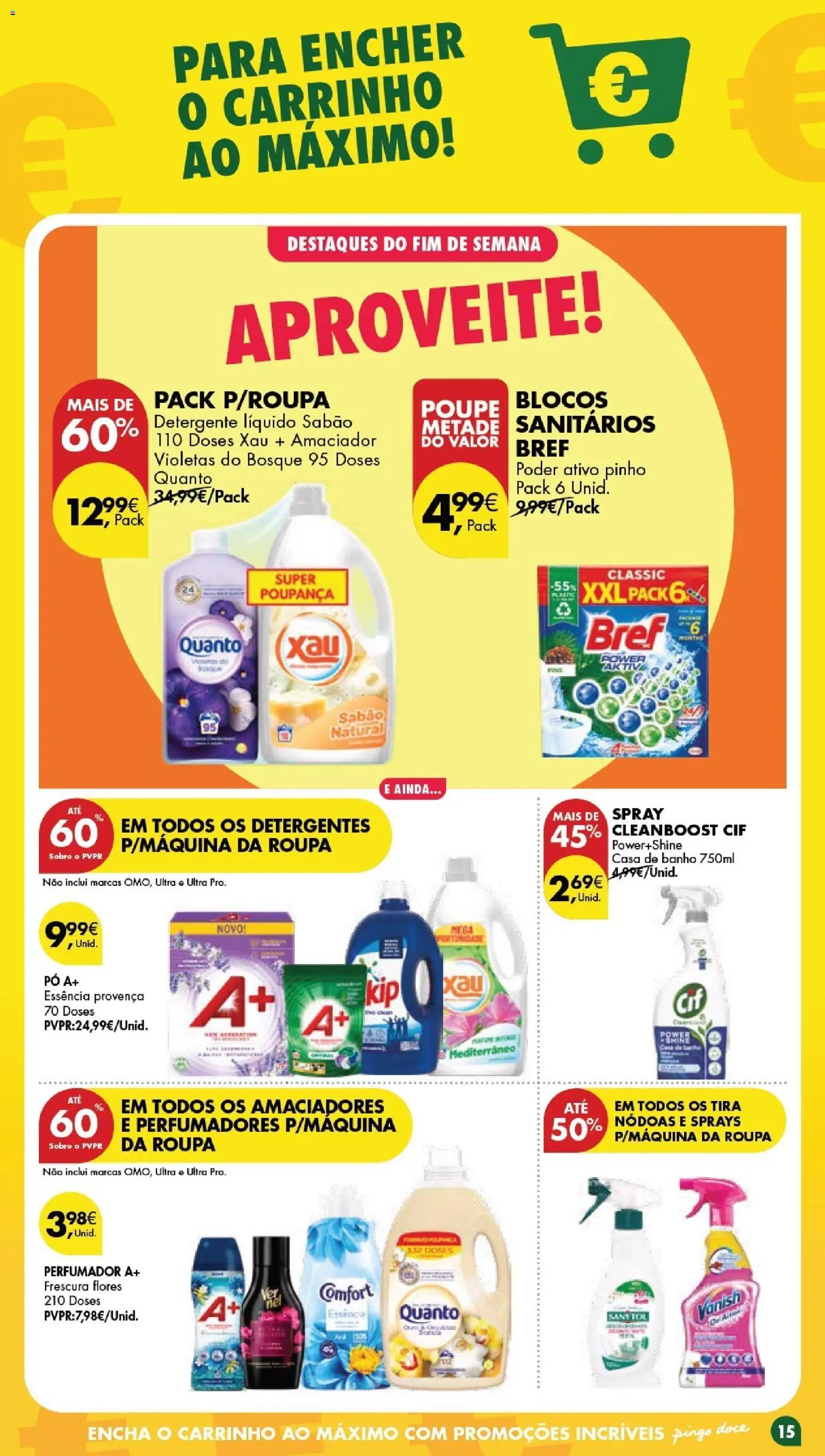 Pingo Doce Poupe este Fim de Semana │ válido de 01.05.2026 | Página: 15 | Produtos: Flores, Perfume, Detergente, Casa de banho