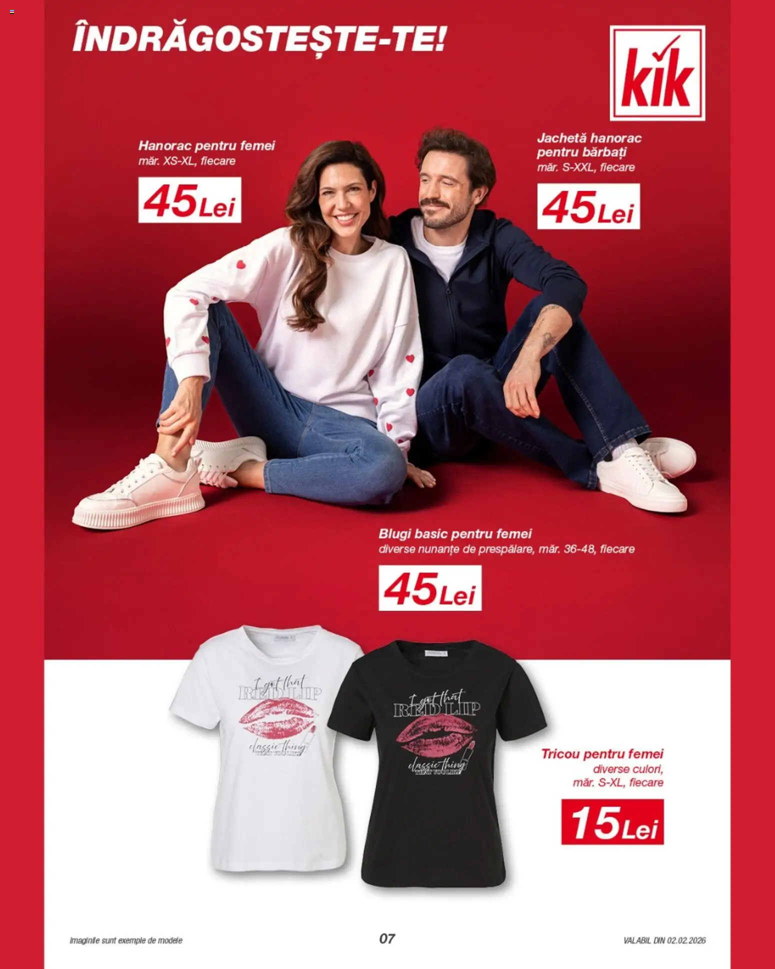 Noul catalog Kik – valabil de la 02.02.2026 | Pagină: 7 | Produse: Jachetă, Tricou, Tricou pentru femei, Hanorac