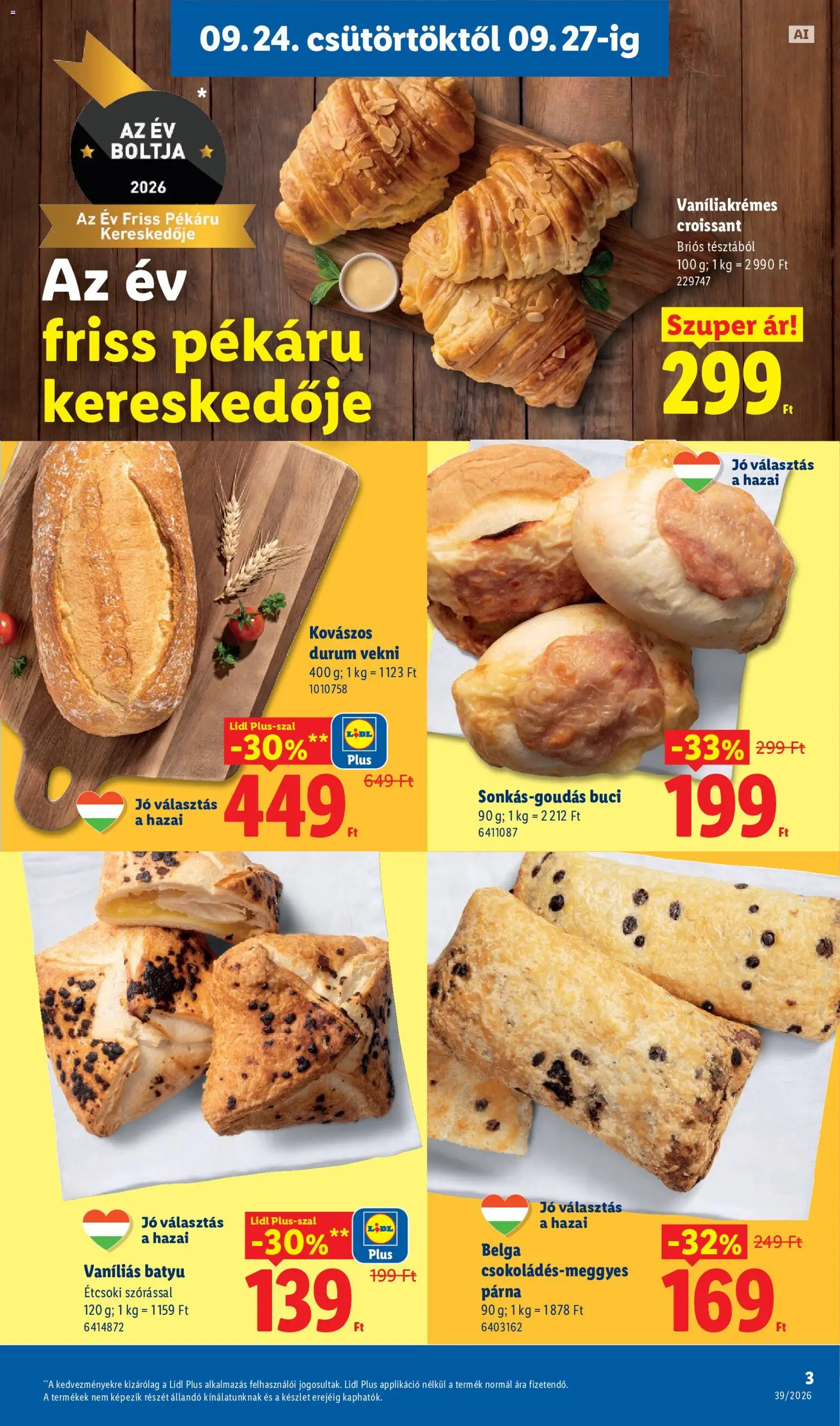 Lidl akciós ujság - amely érvényes a következő dátumtól: 2026.09.24. | Oldal: 3