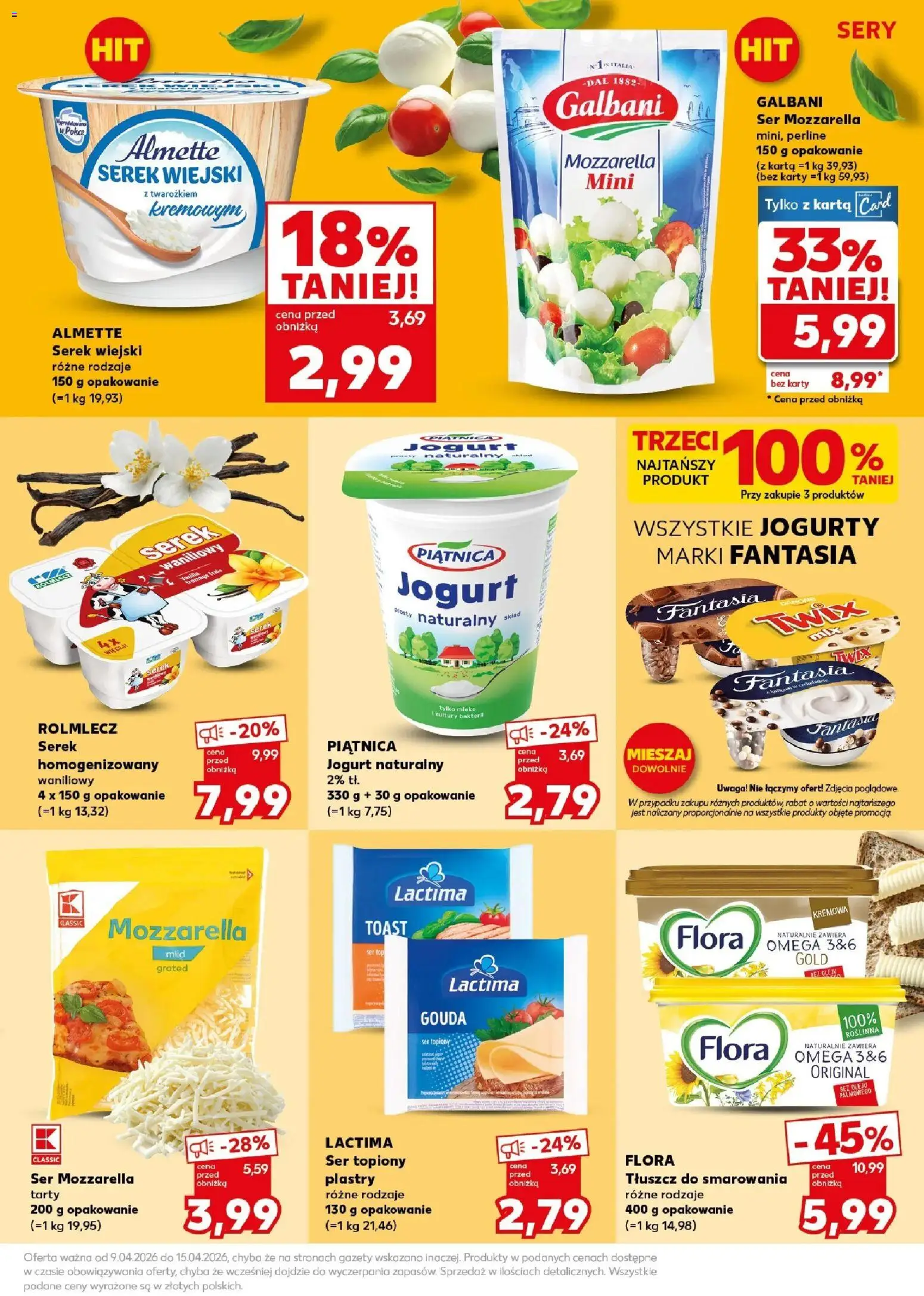 Kaufland gazetka - Mocny start od 13.04.2026 | Strona: 25 | Produkty: Top, Serek wiejski, Sery, Mozzarella