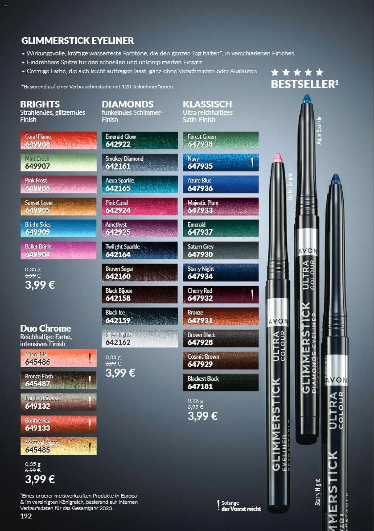Avon Black Friday – gültig ab 01.11.2026 | Seite: 192 | Produkte: Coral, Eyeliner, Finish
