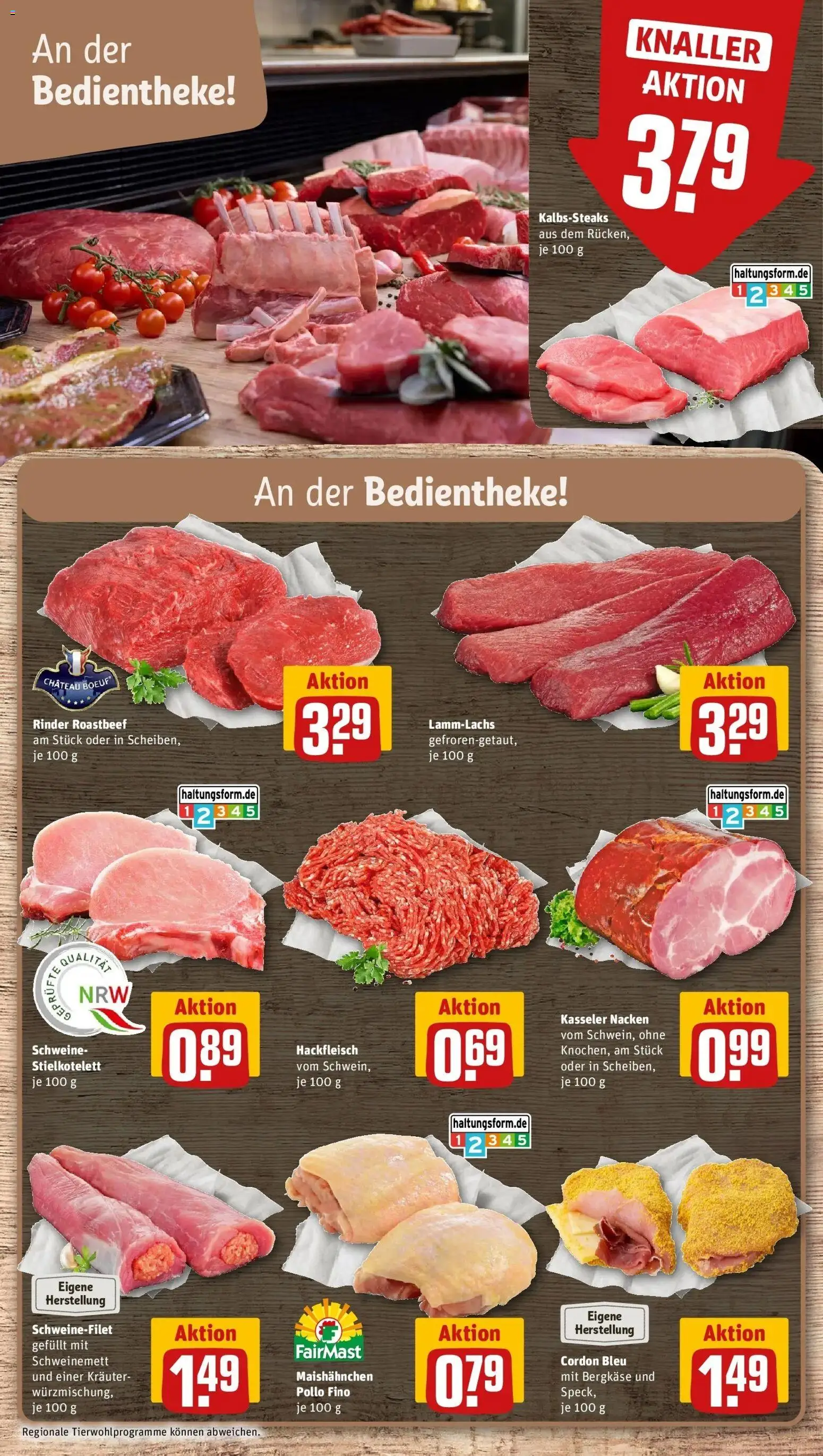 REWE Prospekt ab 19.10.2026 zum Blättern » Angebote | Seite: 12 | Produkte: Roastbeef, Schweinefilet, Kasseler nacken, Hackfleisch