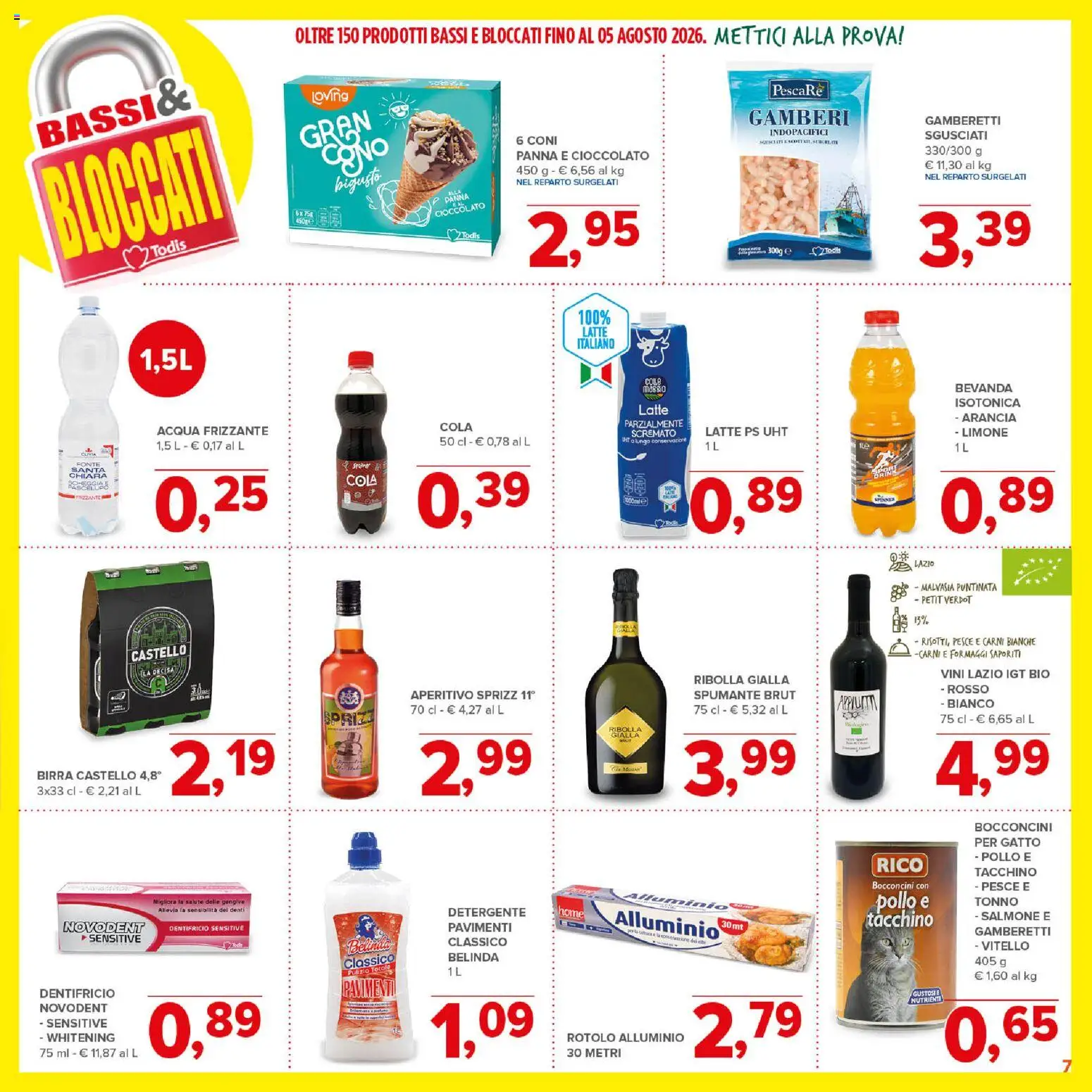 Volantino Todis del 11.06.2026 | Pagina: 7 | Prodotti: Detergente, Pesce, Panna, Tacchino