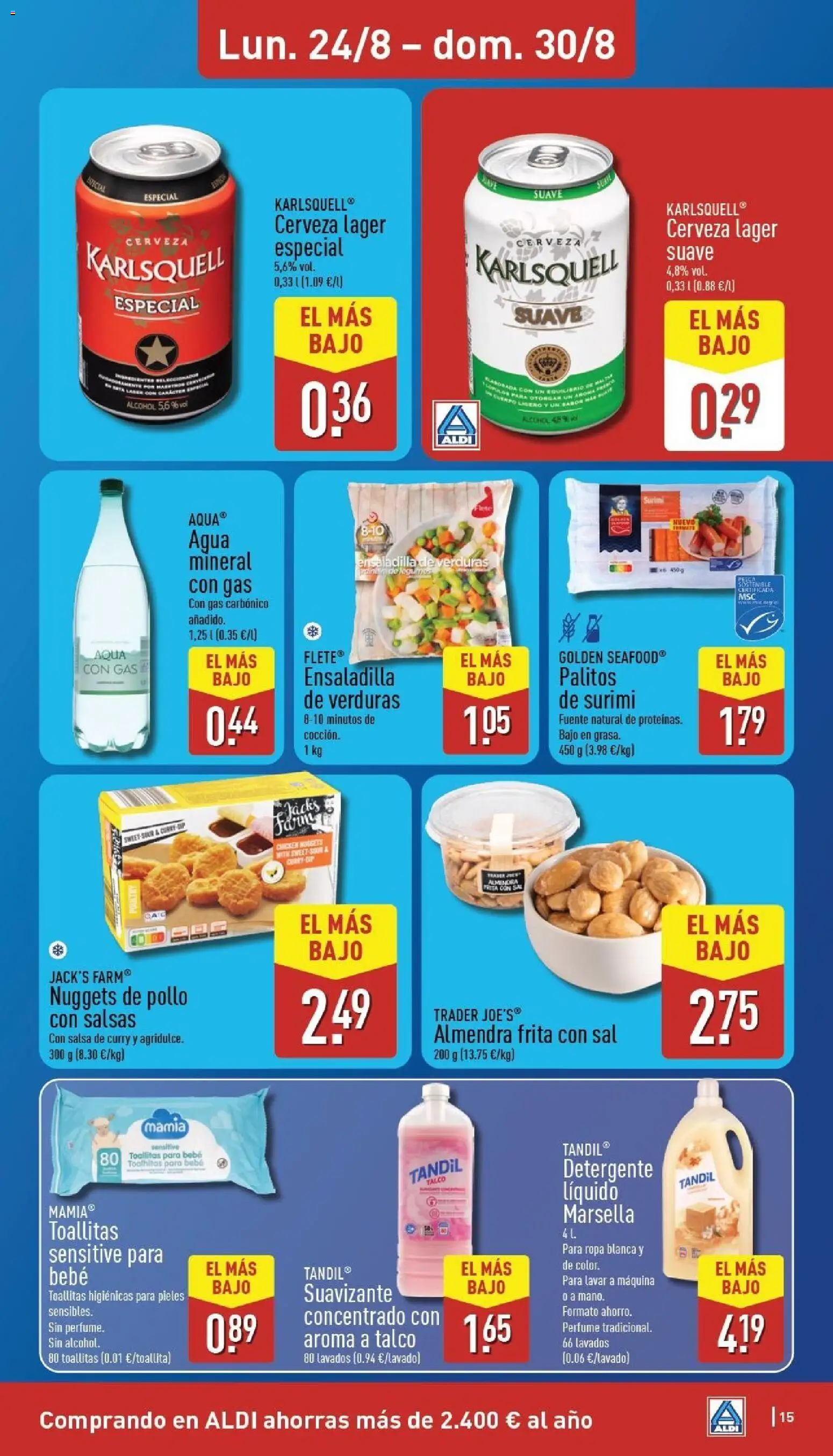 Aldi folleto Canarias │ válido desde el 24/08/2026 | Página: 15 | Productos: Ropa, Palitos de surimi, Pollo, Nuggets