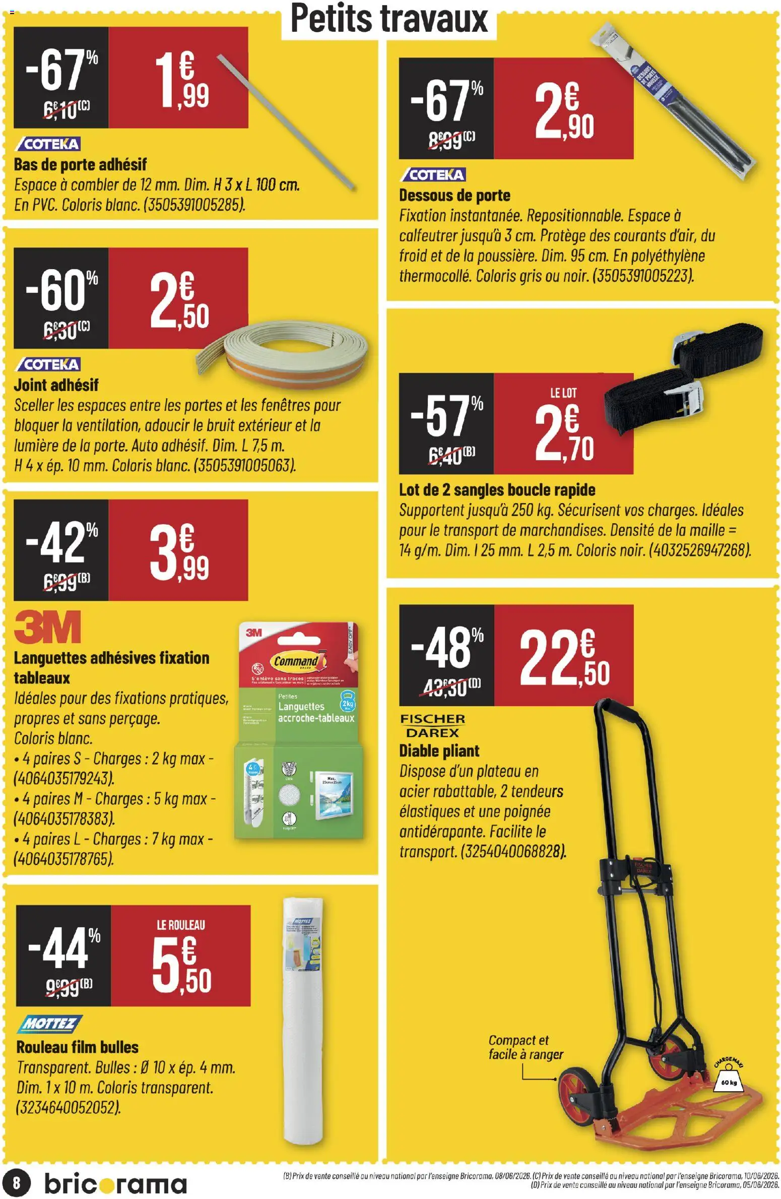 {H1} | Page: 8 | Produits: Plateau, Mousse, Diable, Élastiques