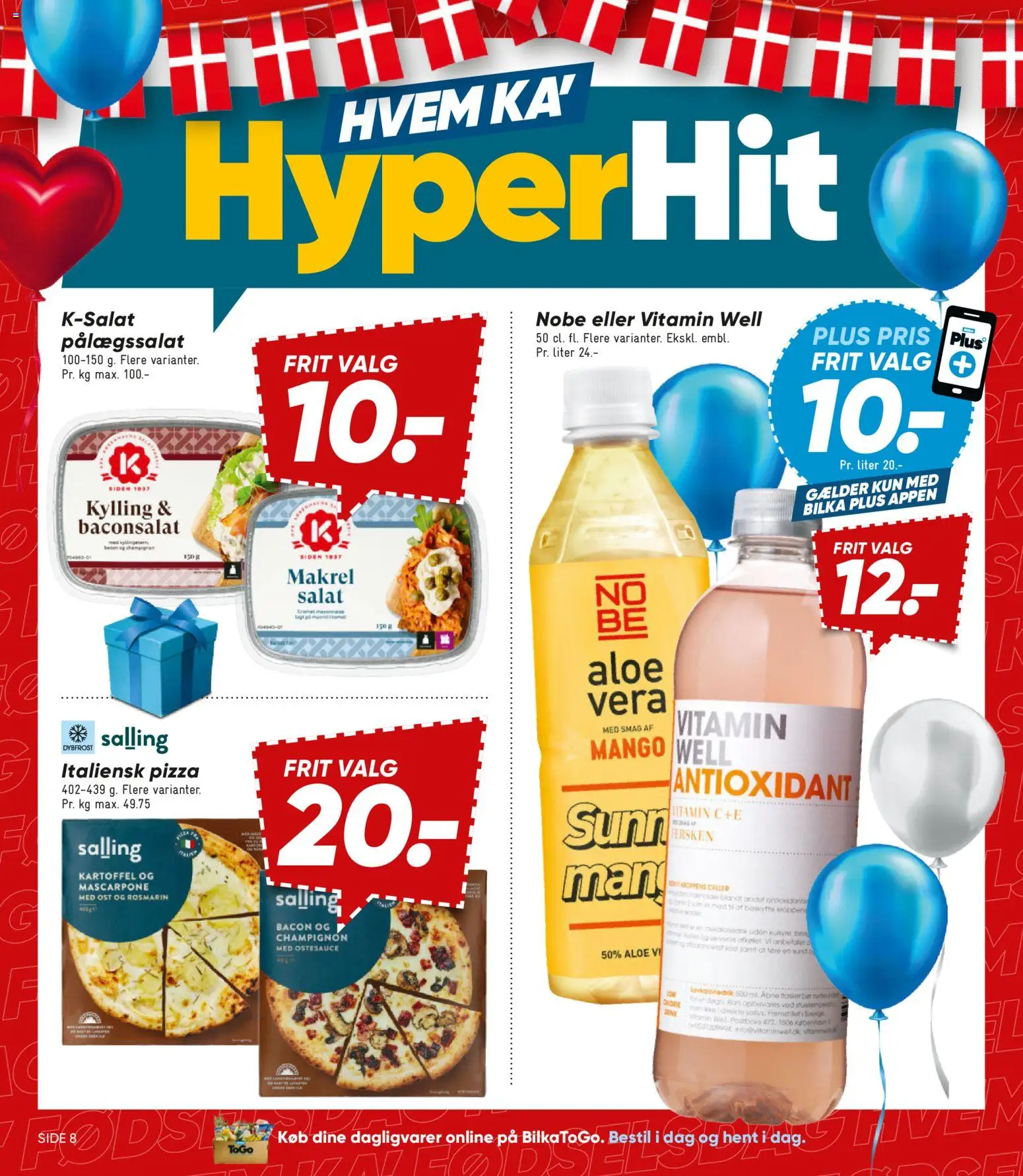 Bilka tilbudsavis – gyldig fra 04/09/2026 | Side: 8 | Produkter: Mango, Ost, Pizza, Makrel