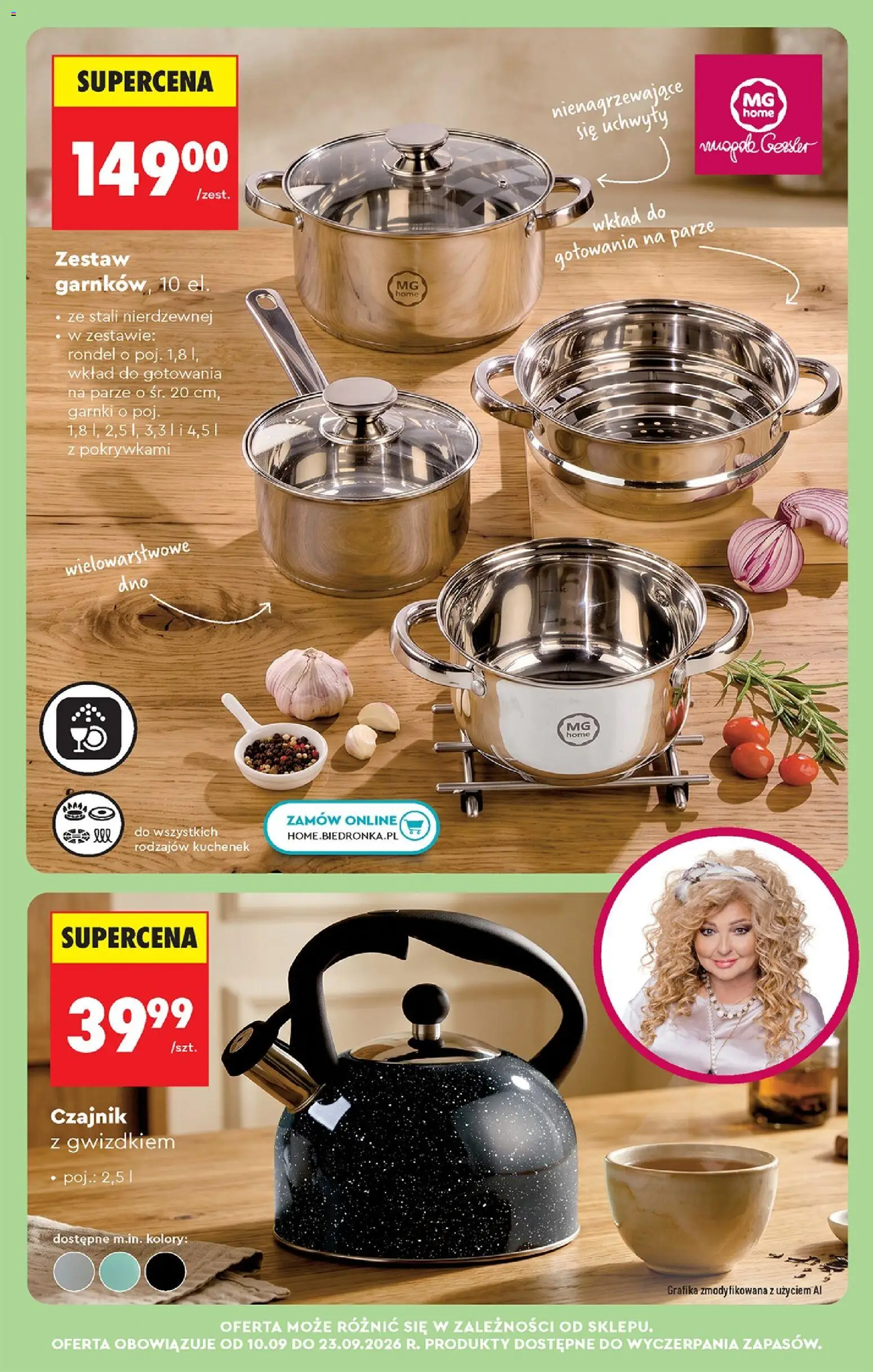 Biedronka gazetka od czwartku od 10.09.2026 | Strona: 91 | Produkty: Czajnik, Garnki