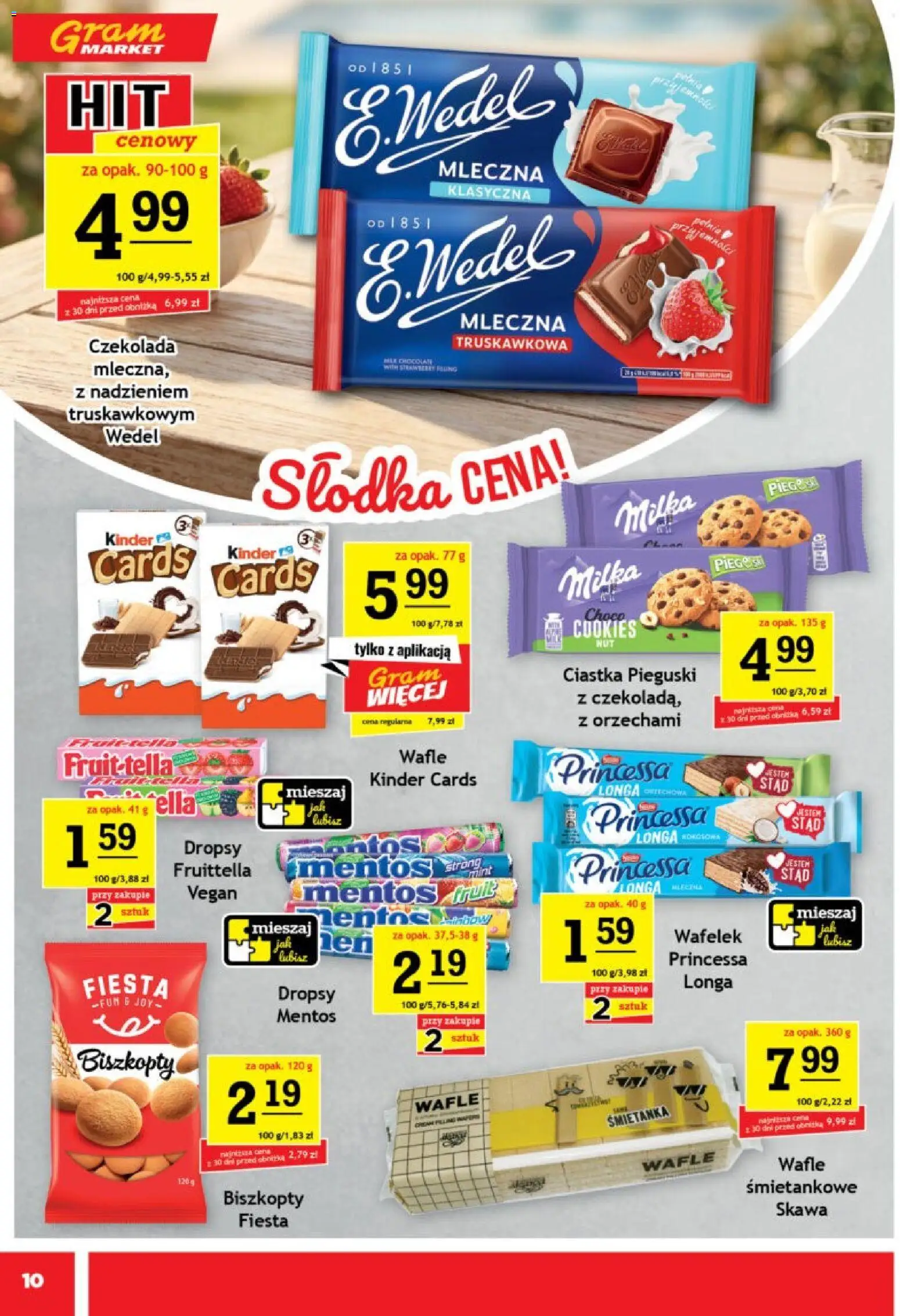 Gram Market gazetka od 26.08.2026 | Strona: 10 | Produkty: Wafle, Biszkopty, Wafelek, Pieguski