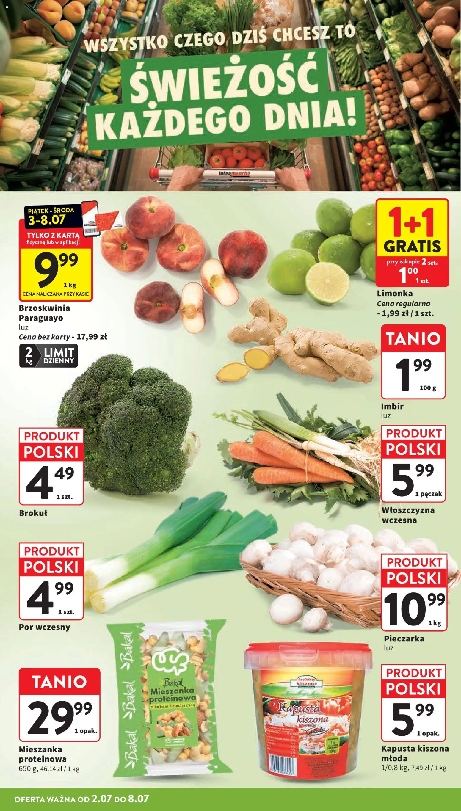 Intermarche gazetka od 02.07.2026 | Strona: 10 | Produkty: Kapusta, Karta, Limonka, Por