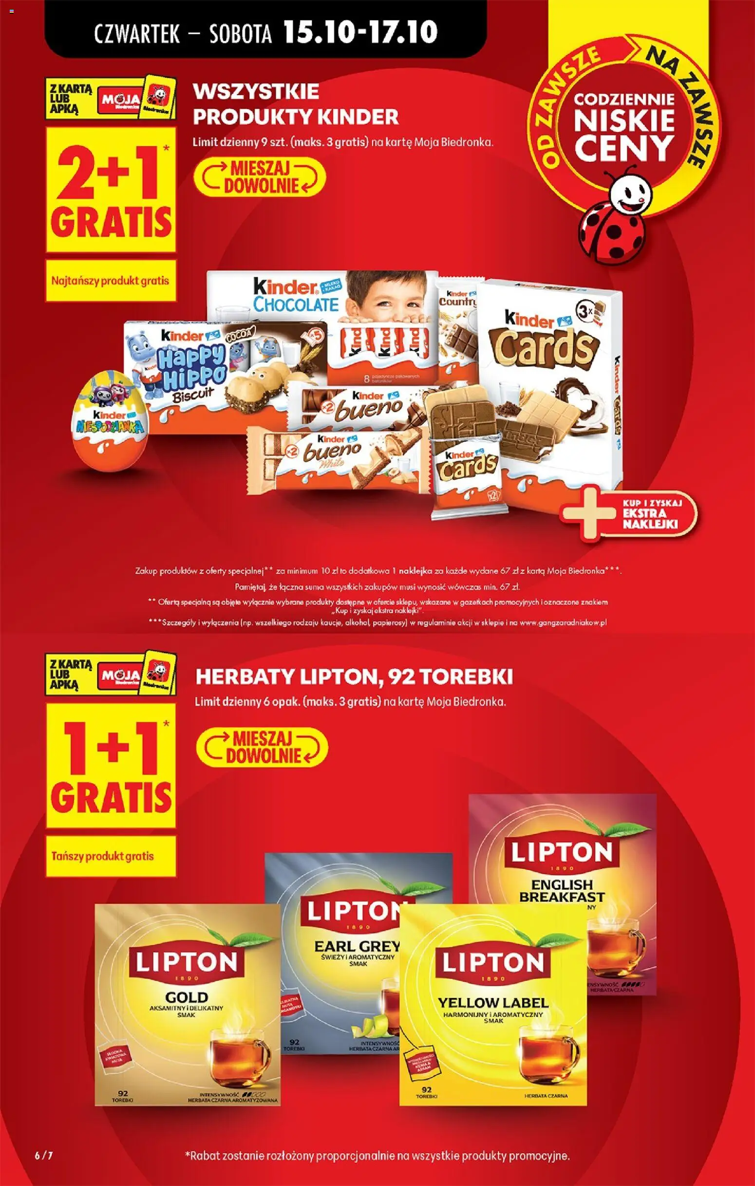 Biedronka Polsko leták - Codziennie niskie ceny od 15.10.2026 | Strana: 8 | Produkty: Kinder, Kinder Bueno