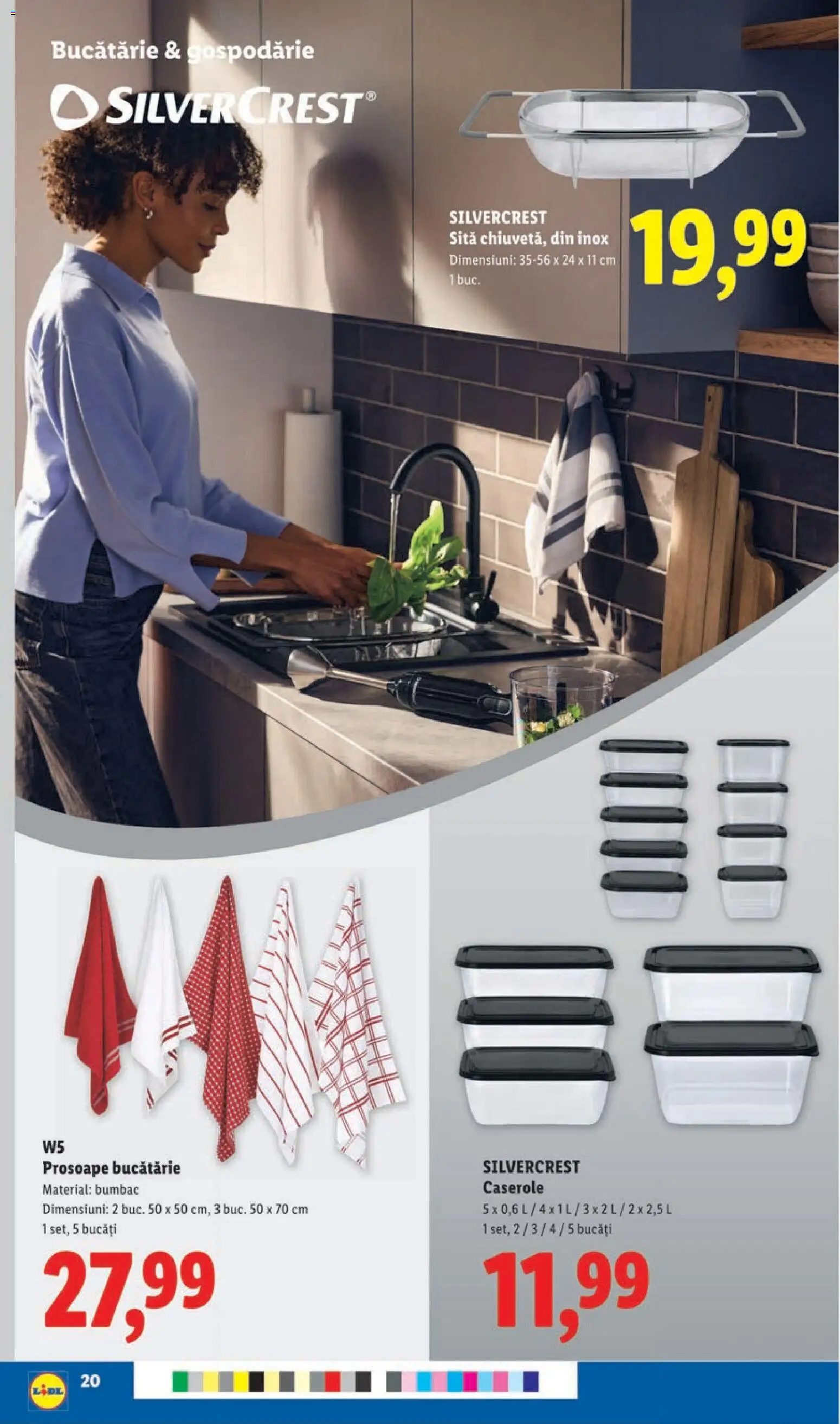 Noul catalog Lidl – valabil de la 18.05.2026 | Pagină: 20 | Produse: Caserole, Sită, Bucătărie