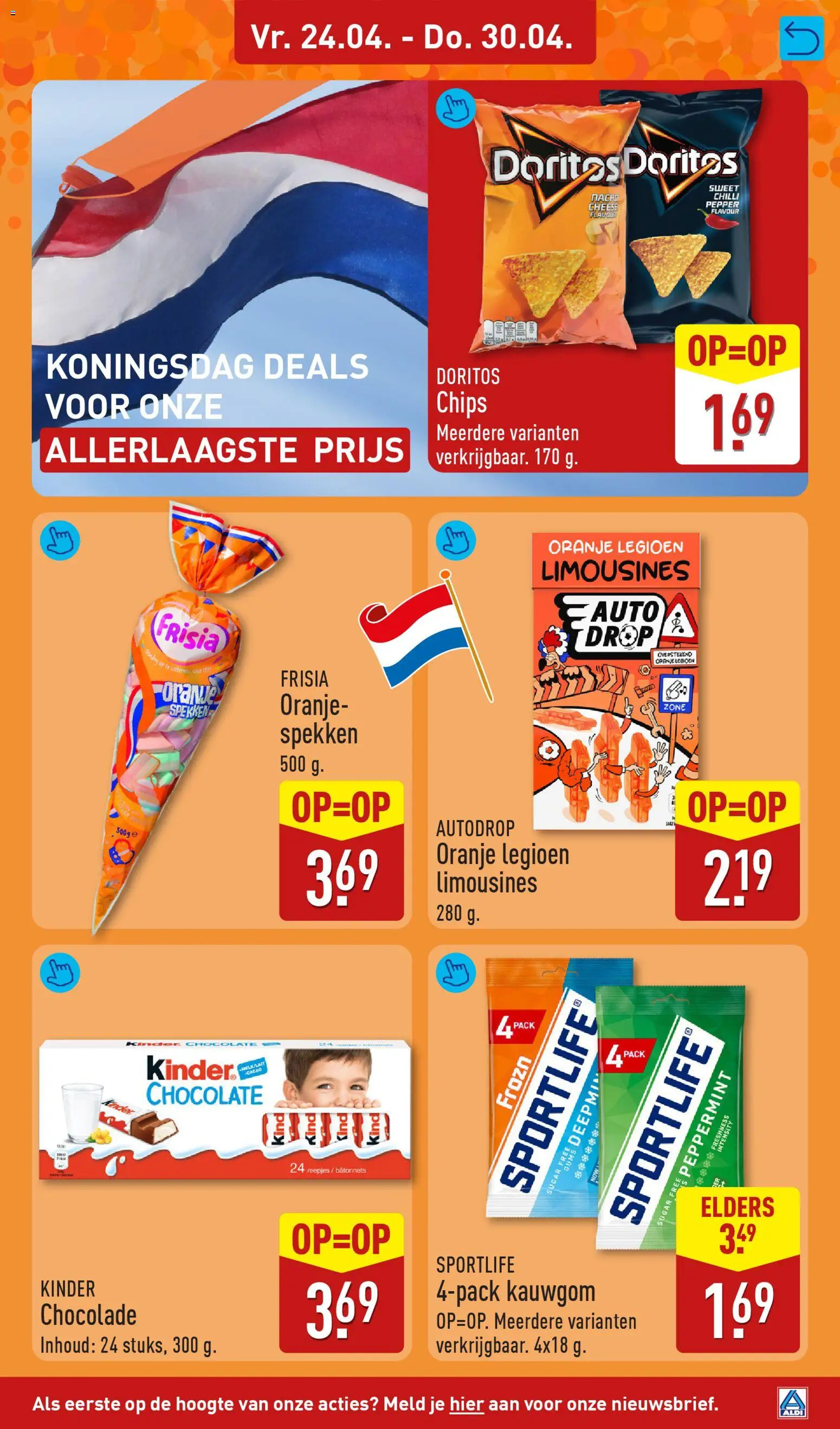 {H1} | Pagina: 43 | Producten: Chips, Kinder, Doritos, Kauwgom