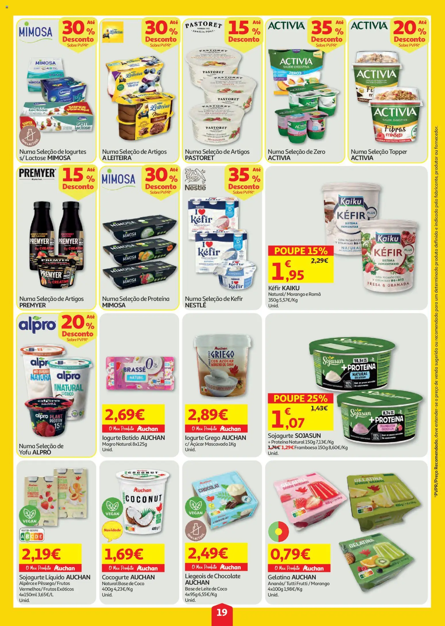 Auchan folheto │ válido de 23/07/2026 | Página: 19 | Produtos: Soja, Gelatina, Chocolate, Açúcar