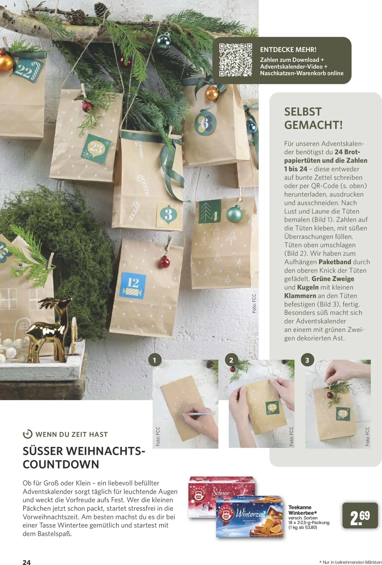 Famila Nordwest myTime November 2026 – gültig ab 26.10.2026 | Seite: 24 | Produkte: Teekanne, Brot