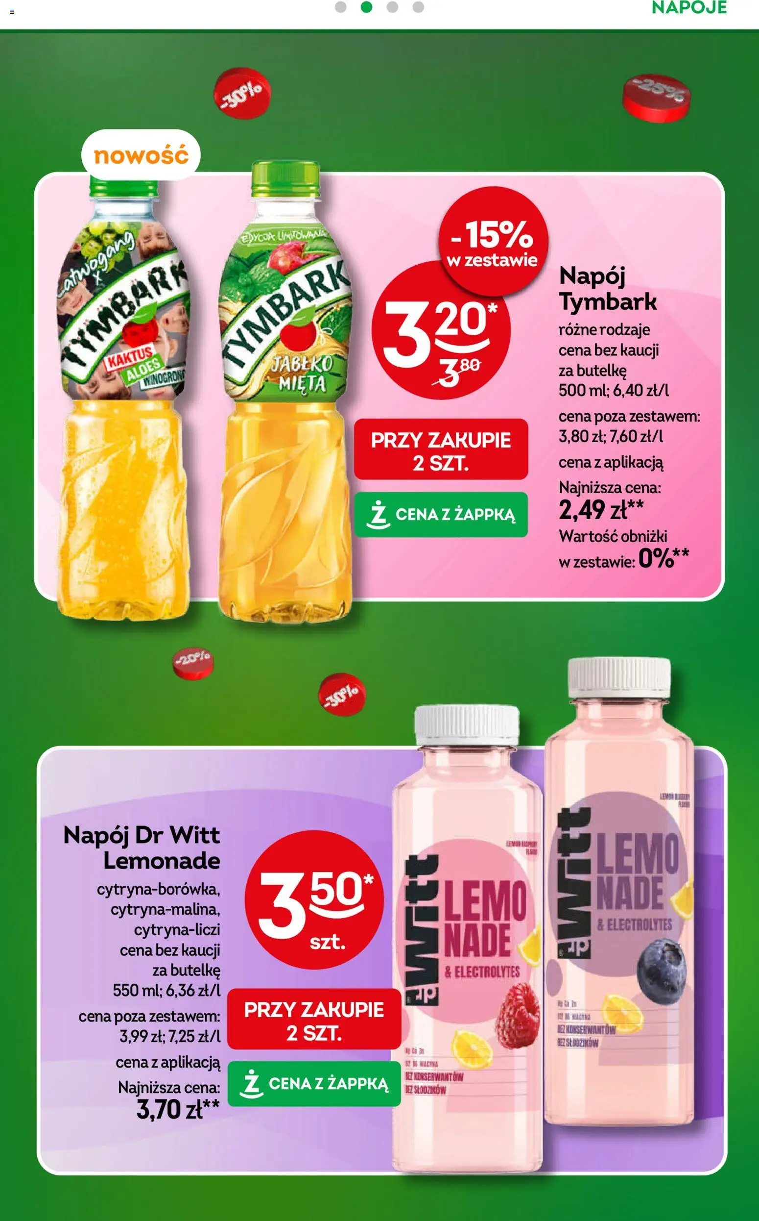 Żabka gazetka od 15.07.2026 | Strona: 25 | Produkty: Tymbark, Napoje, Aloes, Mięta