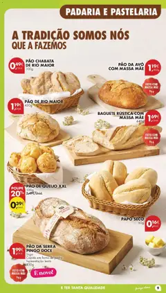 Pré-visualização PÃO CHABATA DE RIO MAIOR, Pão chabata de Rio Maior, 100g válido de 26.05.2026 | Página: 9 | Produtos: Forno, Padaria, Queijo, Pão