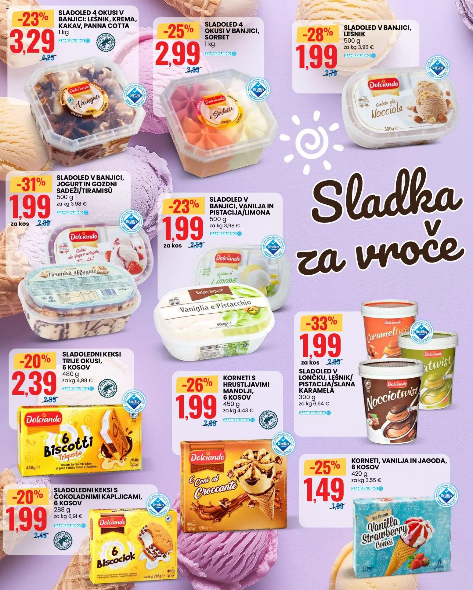 Novi Eurospin katalog ponudbe – veljaven od 06.08.2026 | Stran: 6 | Izdelki: Keksi, Kos, Jogurt, Sladoled