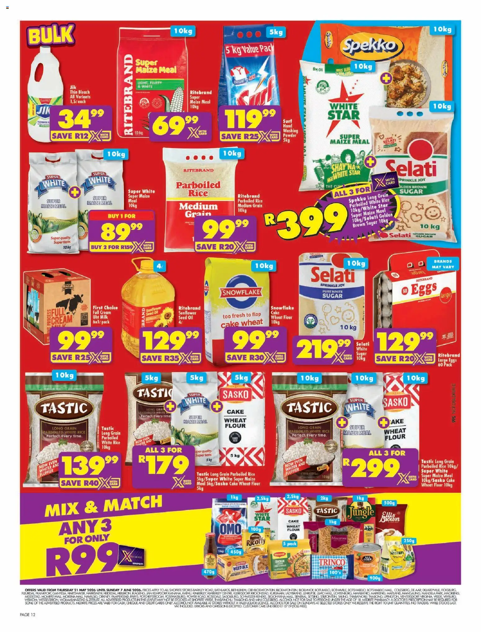 New Shoprite catalogue – valid from 21.05.2026 | Page: 12 | Products: Creamer, Cream, Fruit, Washing powder