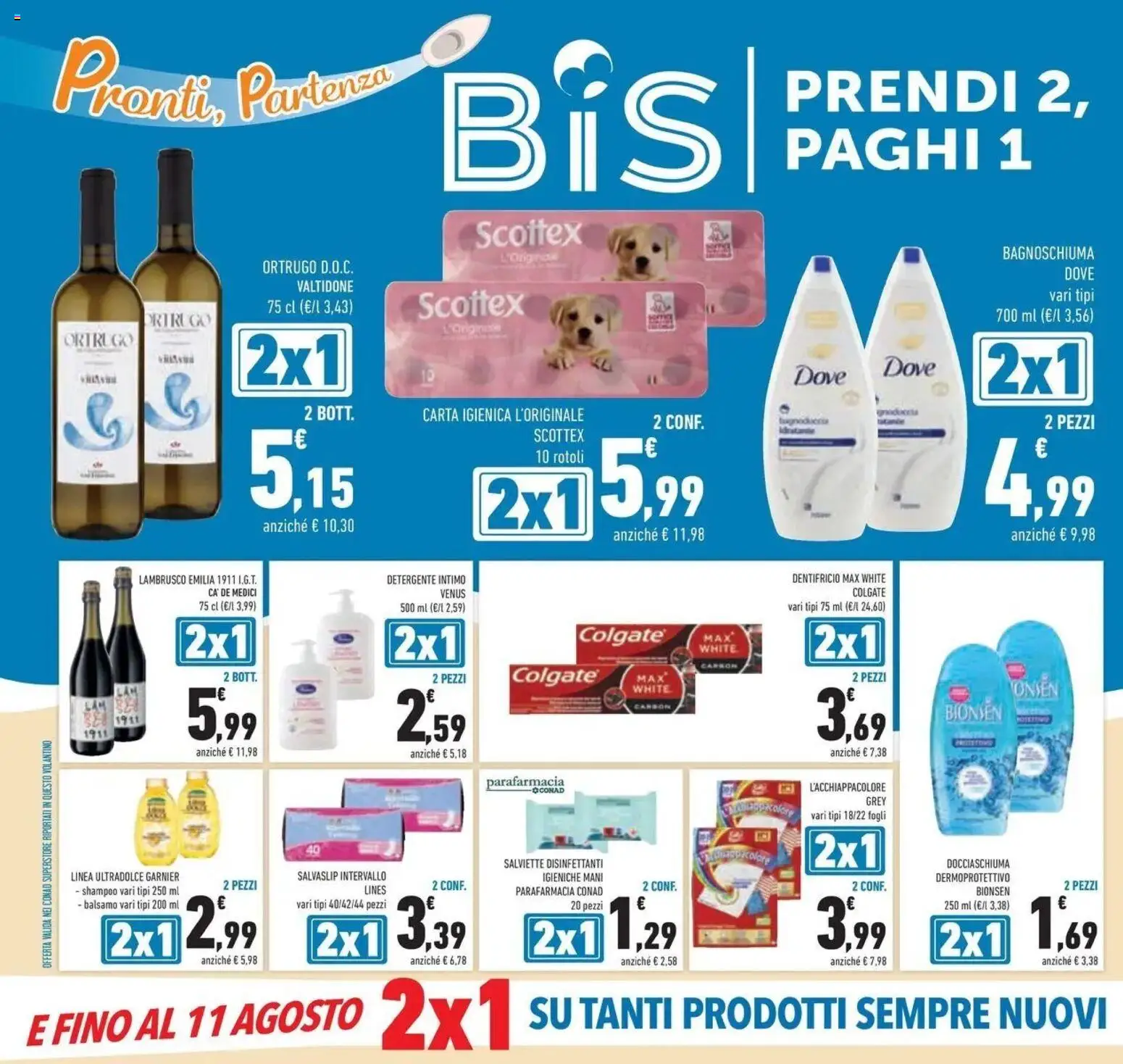 Volantino Conad del 14/07/2026 | Pagina: 8 | Prodotti: Balsamo, Dentifricio, Detergente intimo, Detergente