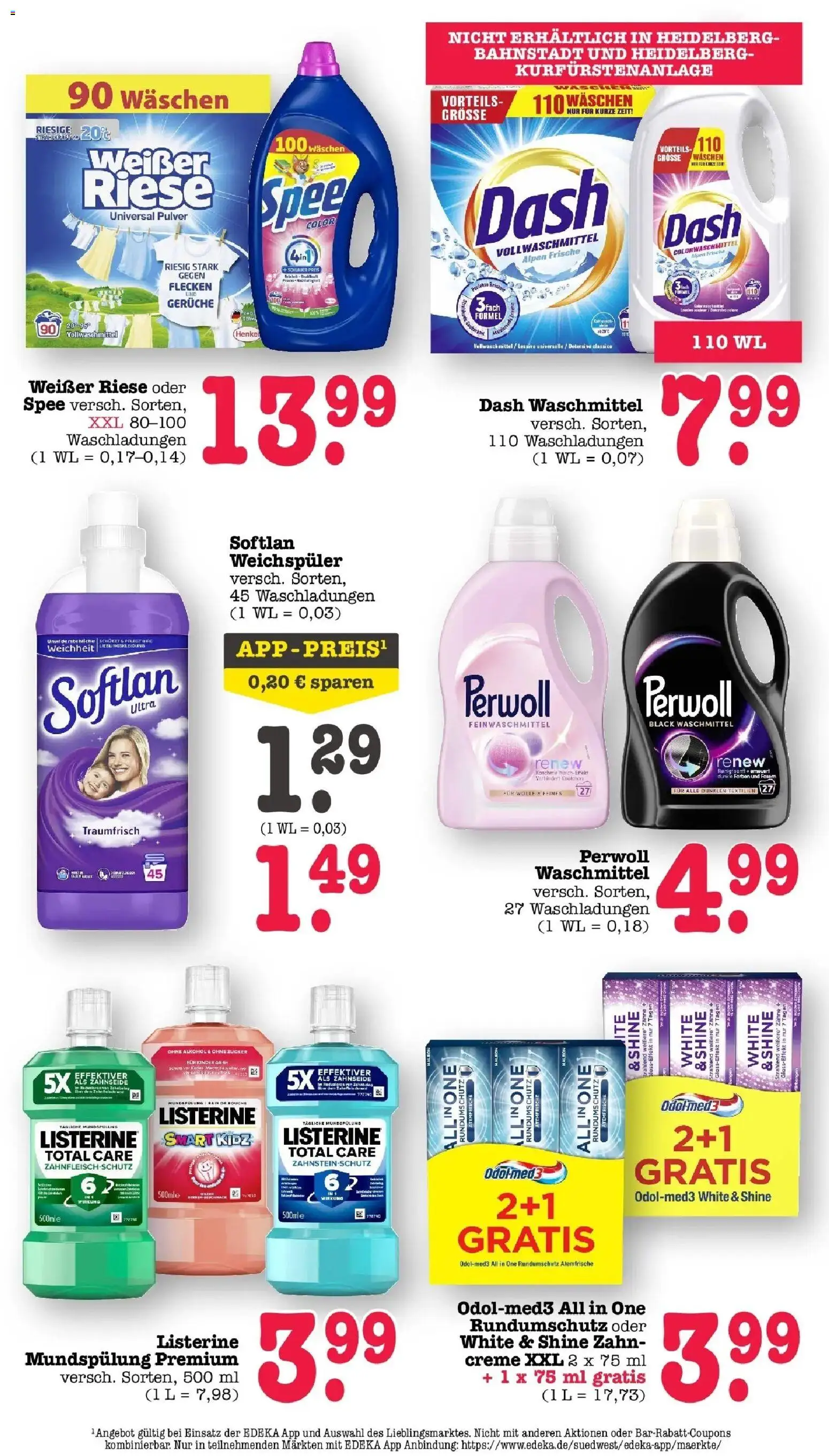 Edeka prospekt Wörth Am Rhein	 – gültig ab 04.05.2026 | Seite: 58 | Produkte: Perwoll, Spee, Weichspüler, Waschmittel