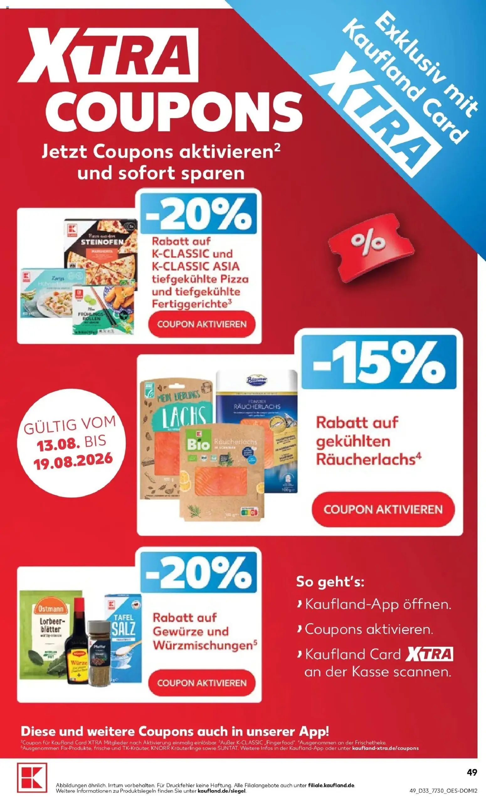 Prospekt Kaufland ab 10.08.2026 » Angebote Online zum Blättern | Seite: 58 | Produkte: Lachs, Räucherlachs, Gewürze, Salz