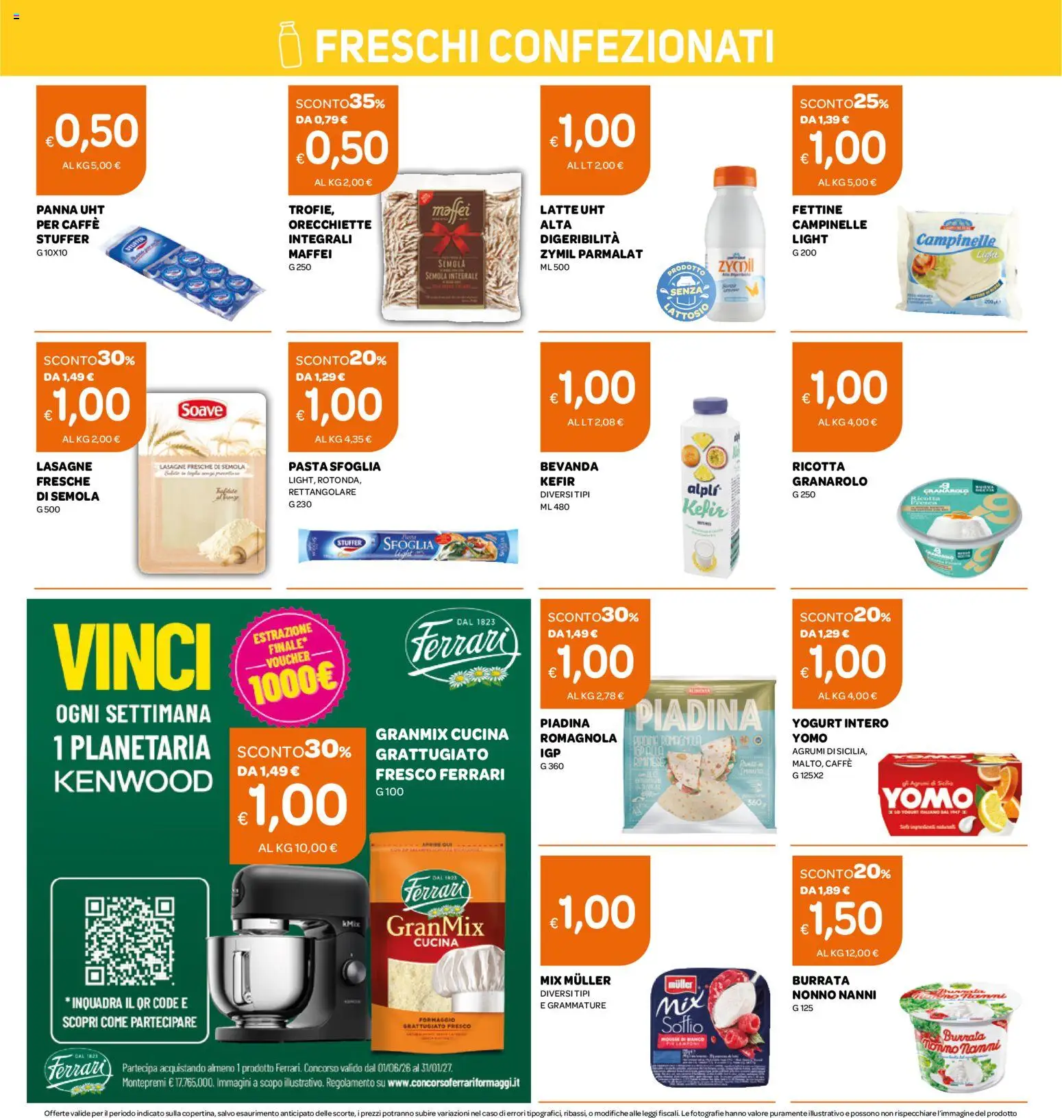 Volantino Ekom del 25/08/2026 | Pagina: 6 | Prodotti: Pasta sfoglia, Agrumi, Piadina, Tonno