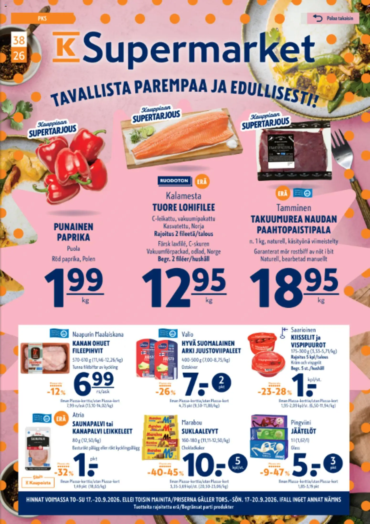 K-Supermarket tarjoukset – voimassa 17/09/2026 alkaen | Sivu: 1