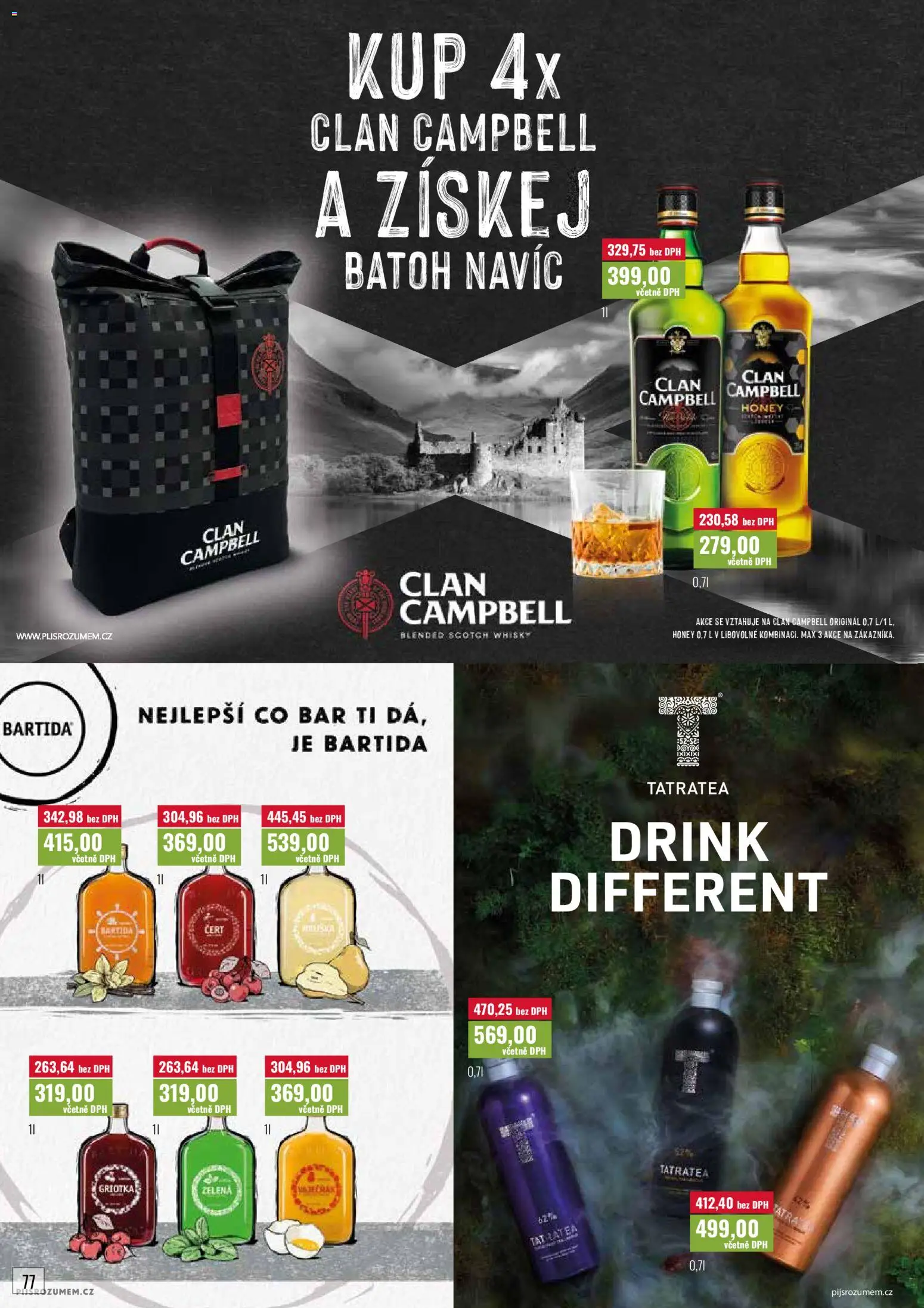 Ratio leták od 01.09.2026 | Strana: 78 | Produkty: Batoh, Whisky, Griotka, Tatratea