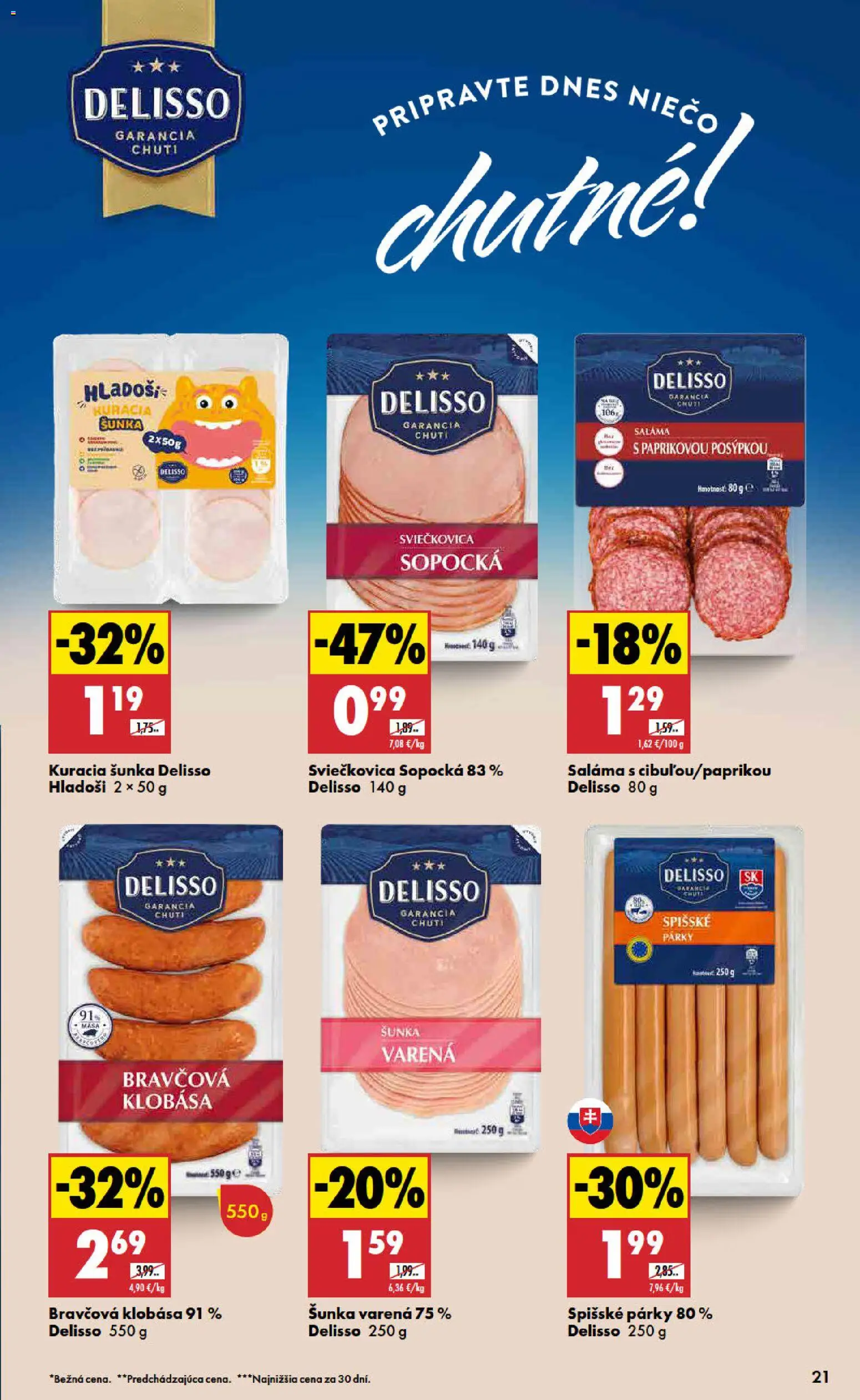 Nové Biedronka akcie – leták je platný od 22.10.2026 | Strana: 21 | Produkty: Saláma, Šunka, Kuracia šunka, Párky