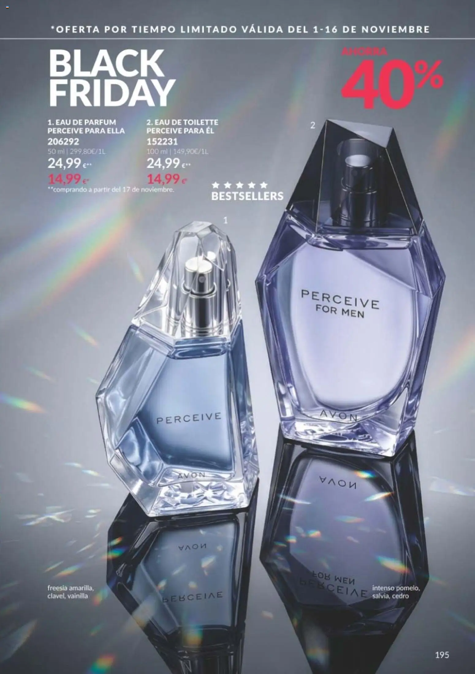 Catálogo AVON Black Friday │ válido desde el 01/11/2026 | Página: 195 | Productos: Eau de toilette, Vainilla, Eau de parfum