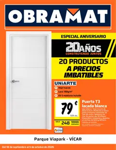 Vista previa Obramat - Vícar válido desde el 18/09/2026