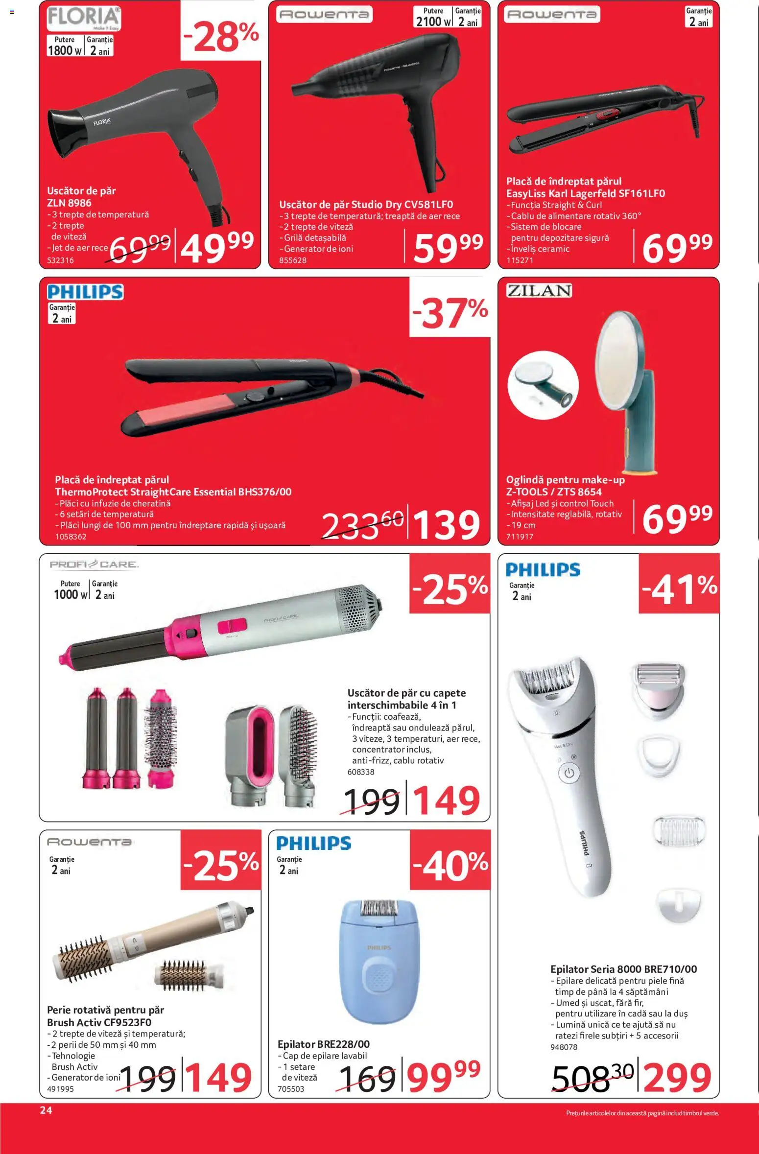Noul catalog Selgros – valabil de la 12.06.2026 | Pagină: 24 | Produse: Enginar, Epilator, Placă De Îndreptat Părul, Perie