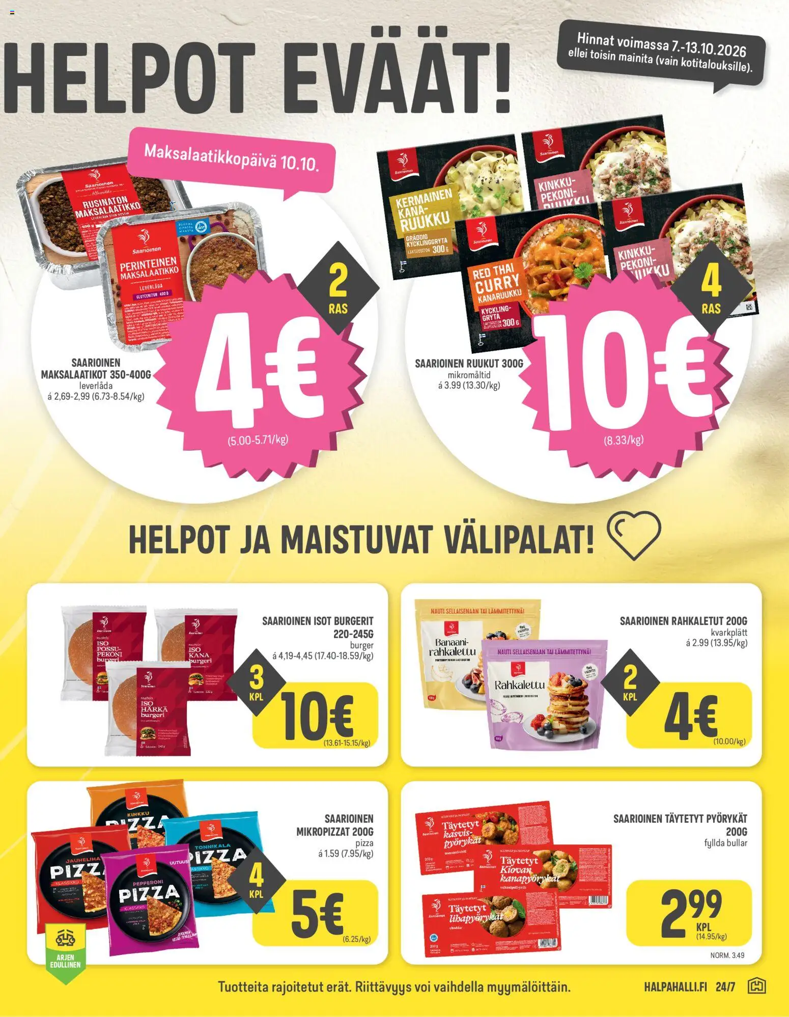 Halpa Halli tarjoukset – voimassa 07/10/2026 alkaen | Sivu: 3