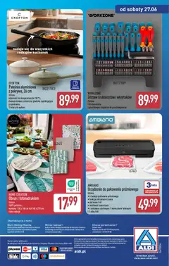 Pogląd oferty "Aldi gazetka - Hity od Środy i od Soboty" - ważna od 24.06.2026 | Strona: 18 | Produkty: Zestaw śrubokrętów, Patelnia