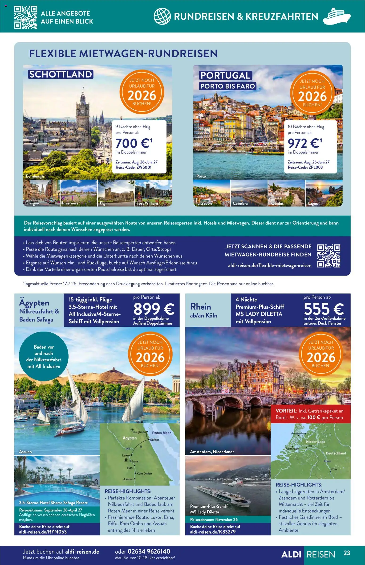 Aldi Reisen Reisemagazin – gültig ab 01.08.2026 | Seite: 23